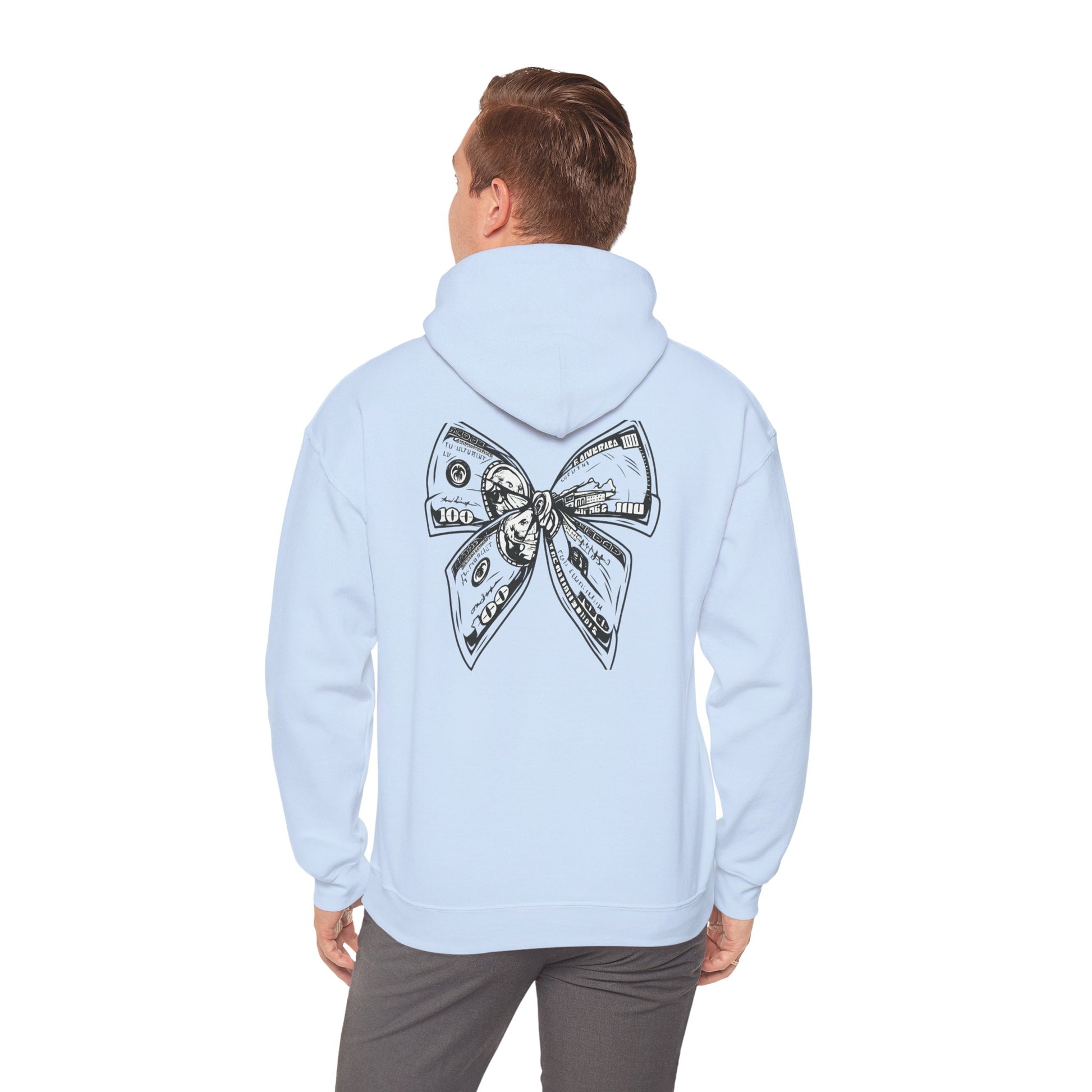 Rising Sun Hoodie with Money Bow Design | Cozy Unisex Sweatshirt for Chill Days, Gift for Friends, Streetwear, Spring Fashion