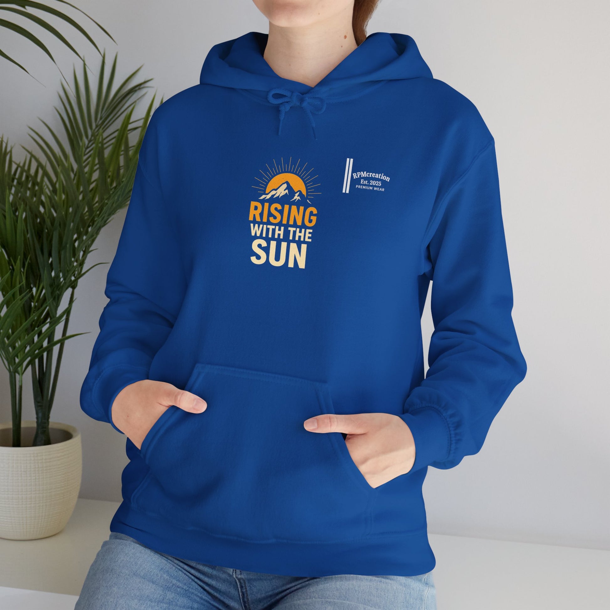 Rising Sun Hoodie with Money Bow Design | Cozy Unisex Sweatshirt for Chill Days, Gift for Friends, Streetwear, Spring Fashion