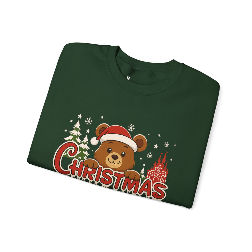 Christmas Bear Crewneck Sweatshirt — Cute Santa Teddy Holiday Sweater