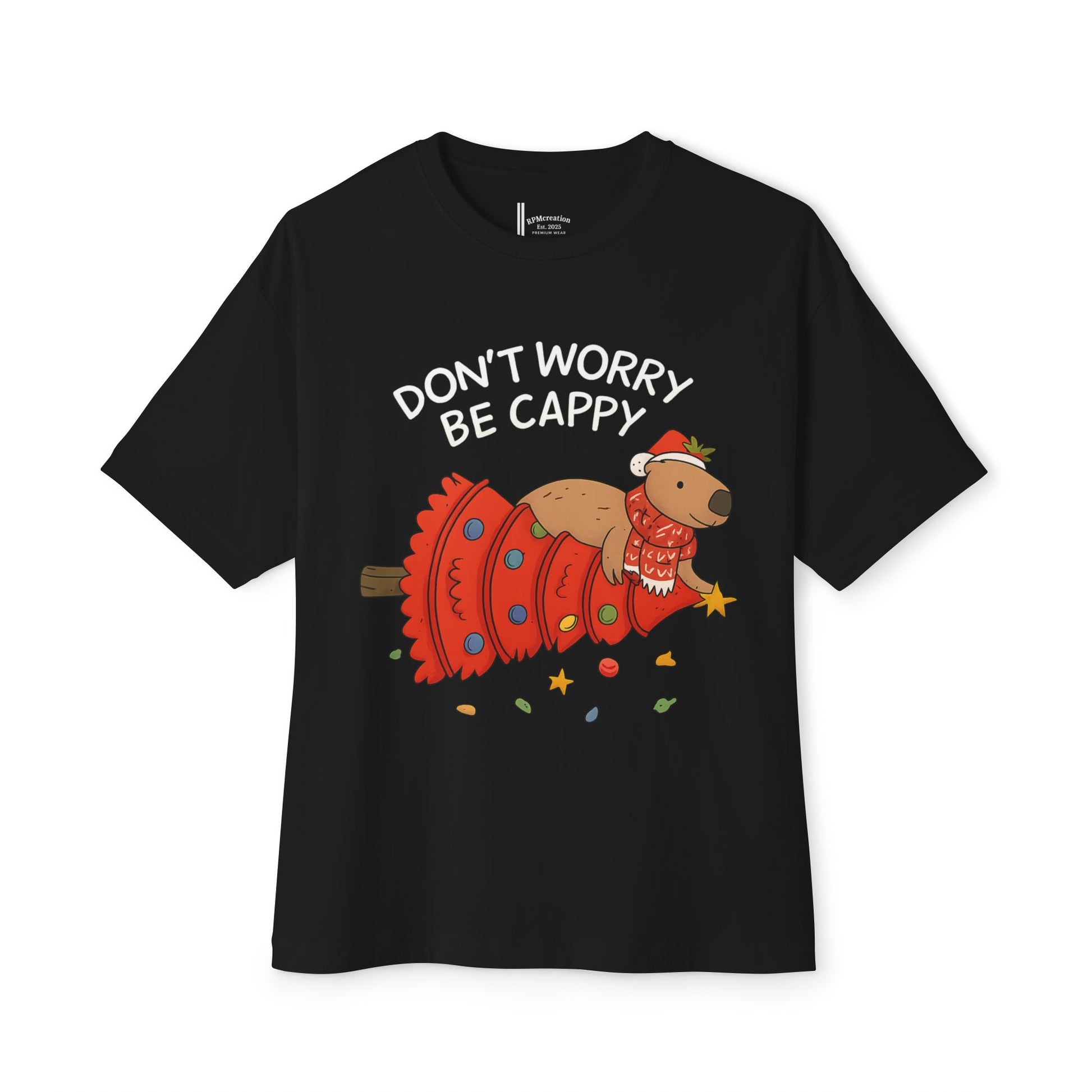 Don’t Worry Be Cappy Capybara Tee — Cute Holiday Capy Shirt