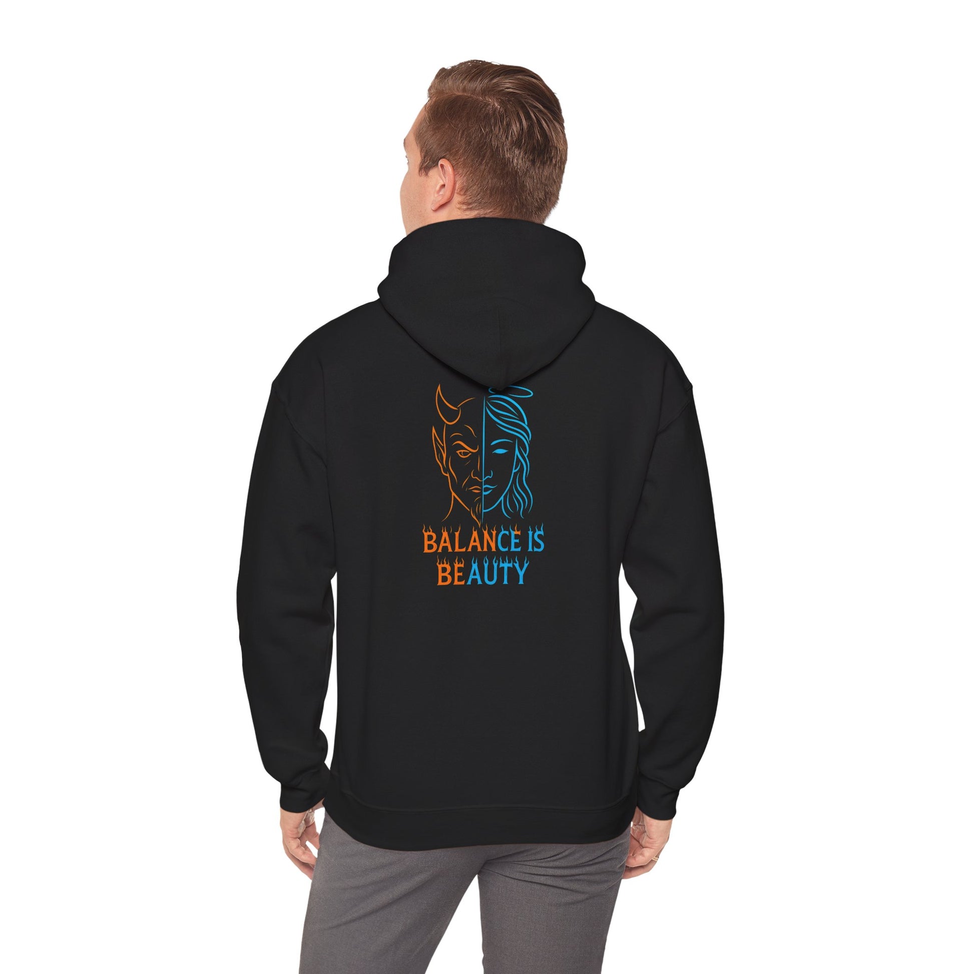 Duality Inspired Hoodie, Unisex Heavy Blend Sweatshirt, Balance is Beauty Apparel, Cozy Fashion, Gift for Her/Him, Casual Wear, Trendy [...]