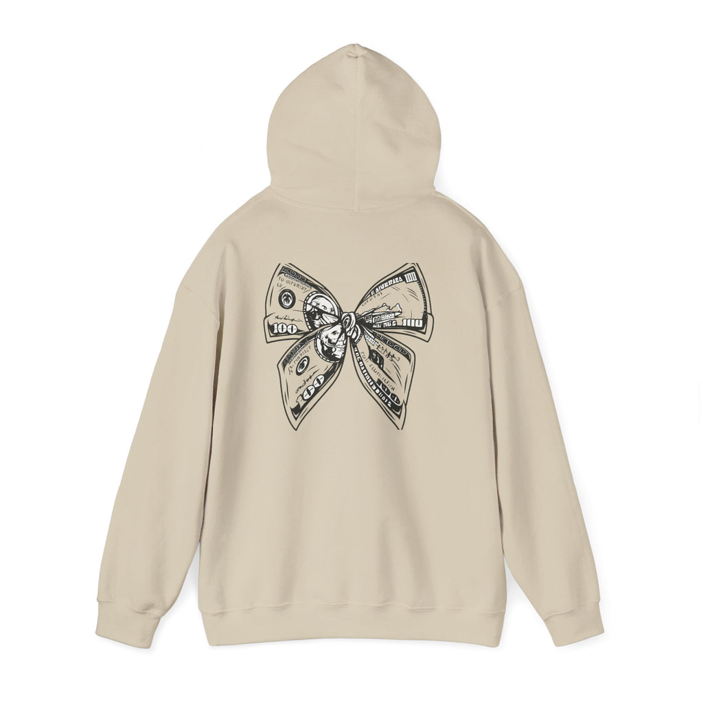 Rising Sun Hoodie with Money Bow Design | Cozy Unisex Sweatshirt for Chill Days, Gift for Friends, Streetwear, Spring Fashion