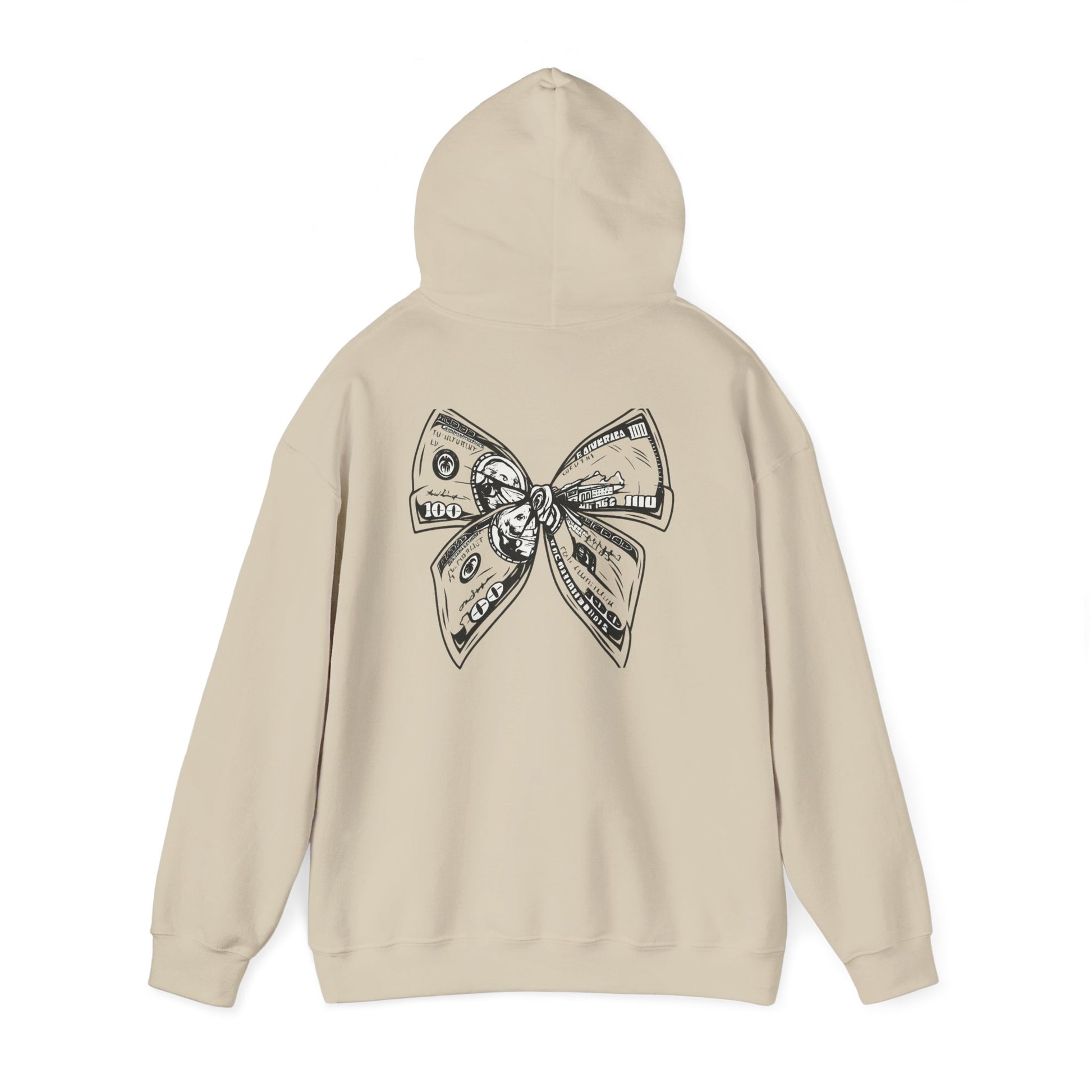 Rising Sun Hoodie with Money Bow Design | Cozy Unisex Sweatshirt for Chill Days, Gift for Friends, Streetwear, Spring Fashion