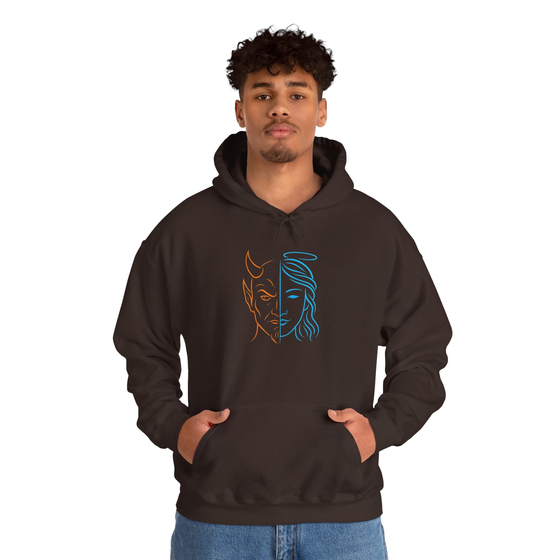 Duality Inspired Hoodie, Unisex Heavy Blend Sweatshirt, Balance is Beauty Apparel, Cozy Fashion, Gift for Her/Him, Casual Wear, Trendy [...]