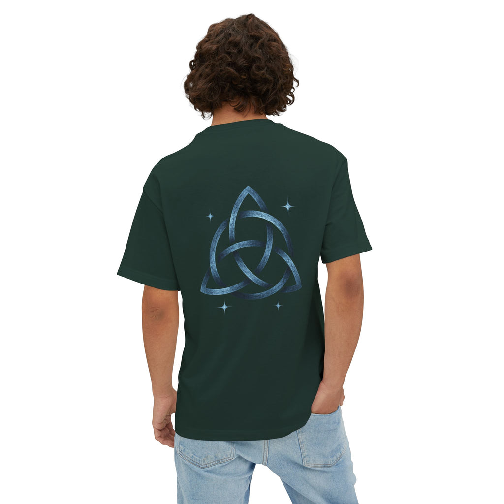 Boho Oversized Tee with Celtic Knot Design | Unisex Tee, Casual Style, Gift for Him/Her, Comfortable Wear, Summer Outfit, Festival Tee