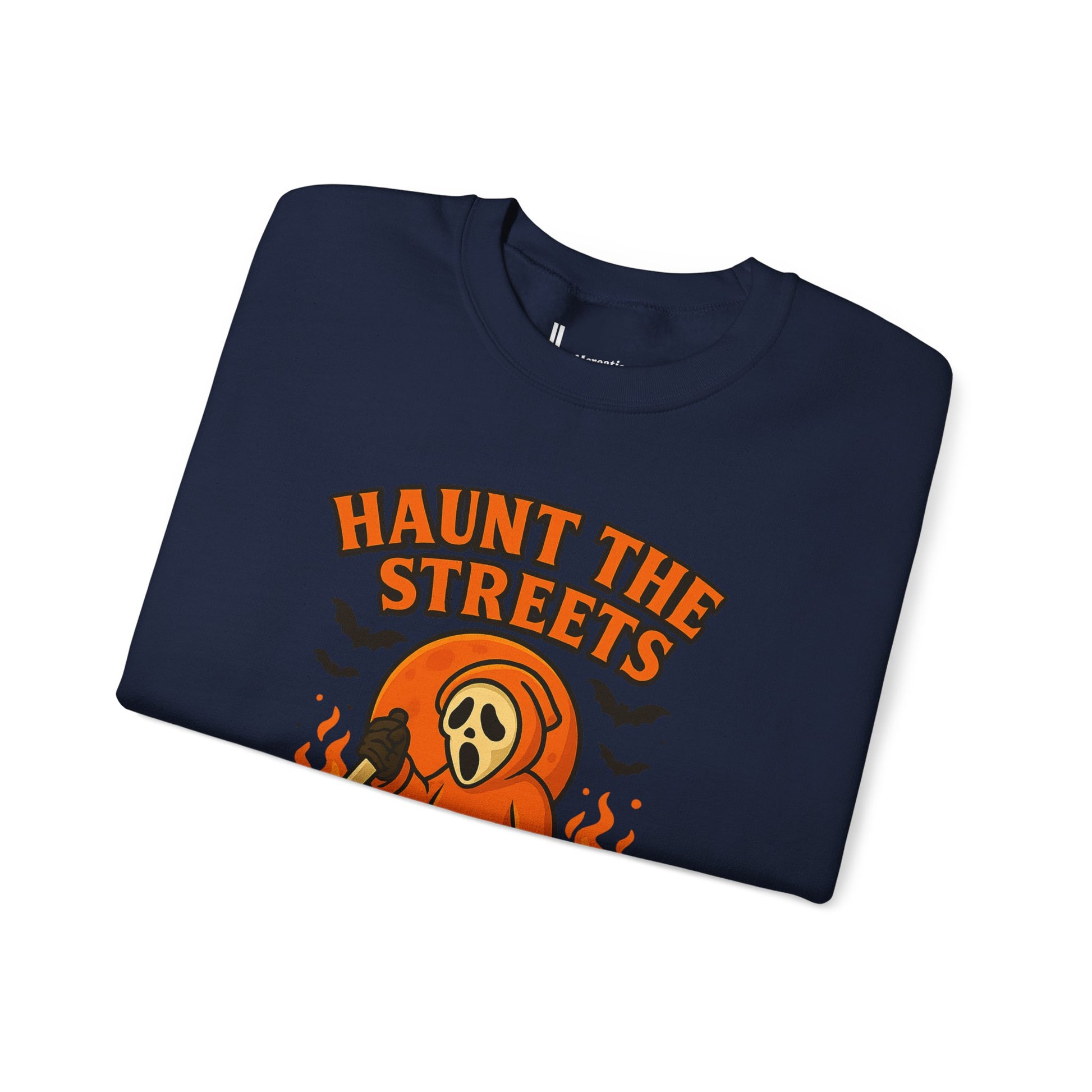 Halloween Crewneck Sweatshirt - Haunt the Streets Design