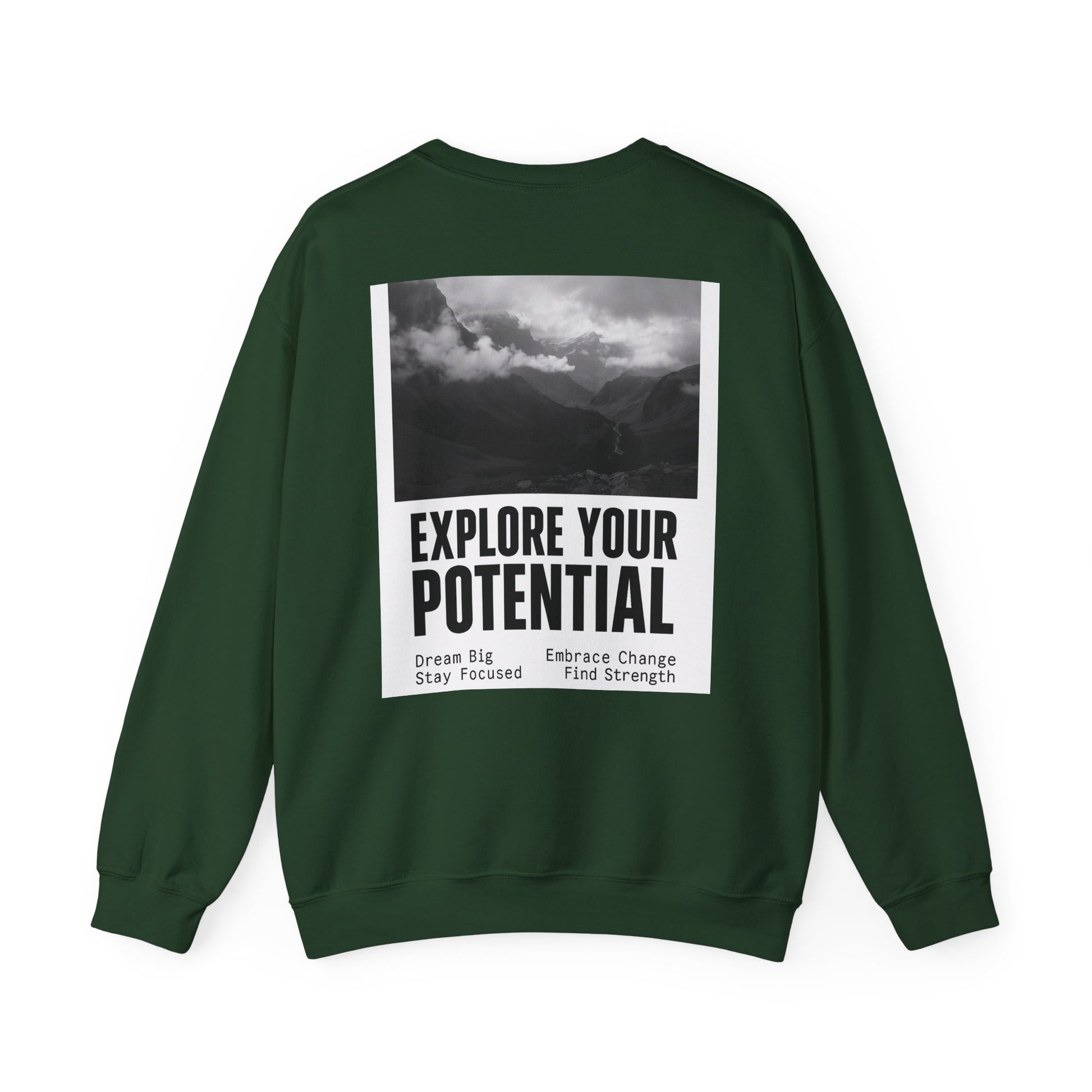 Inspirational Crewneck Sweatshirt for Dreamers, Explore Your Potential, Motivational Apparel, Gift for Graduates, Cozy Unisex Sweatshirt