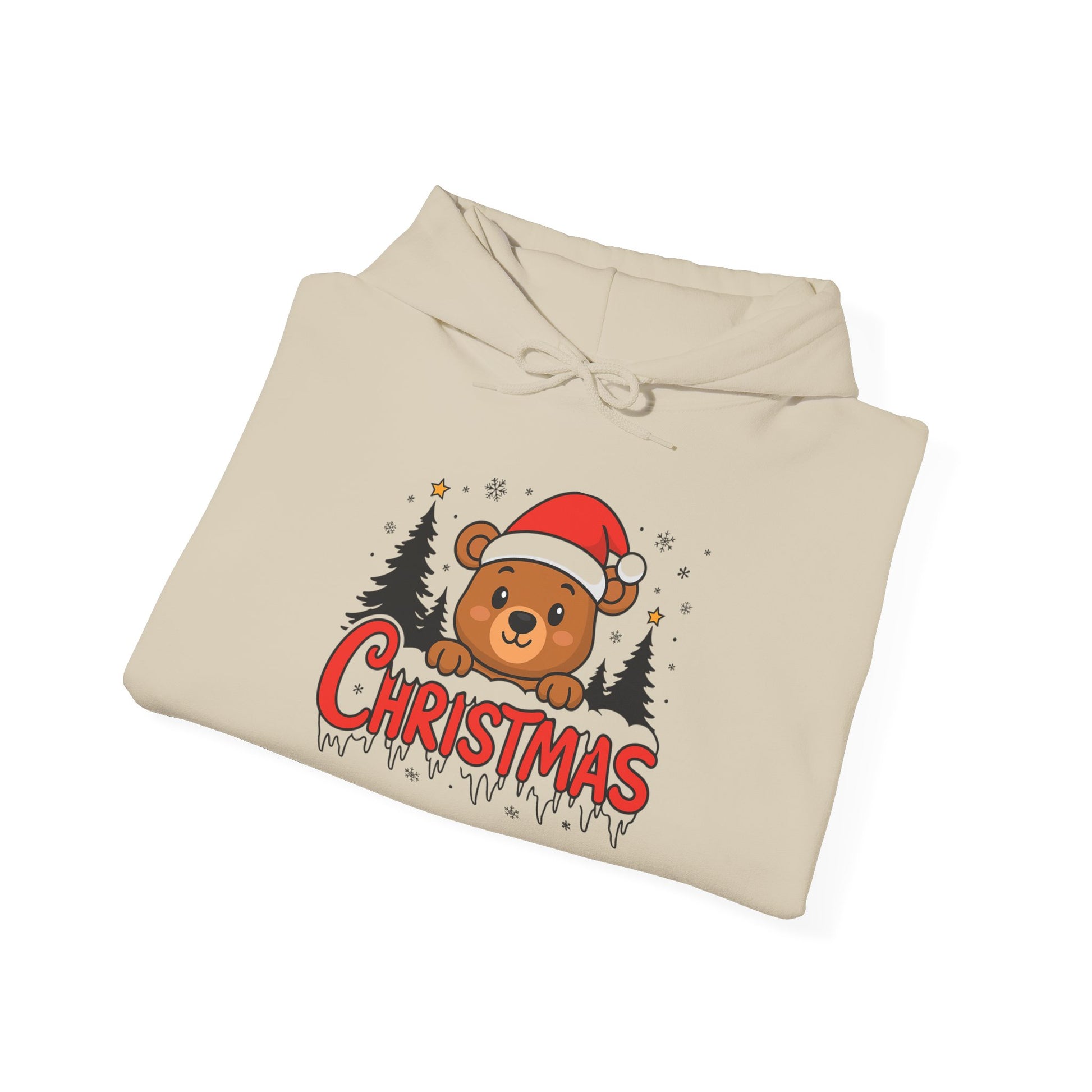 Christmas Bear Hoodie — Cute Santa Bear Holiday Sweatshirt