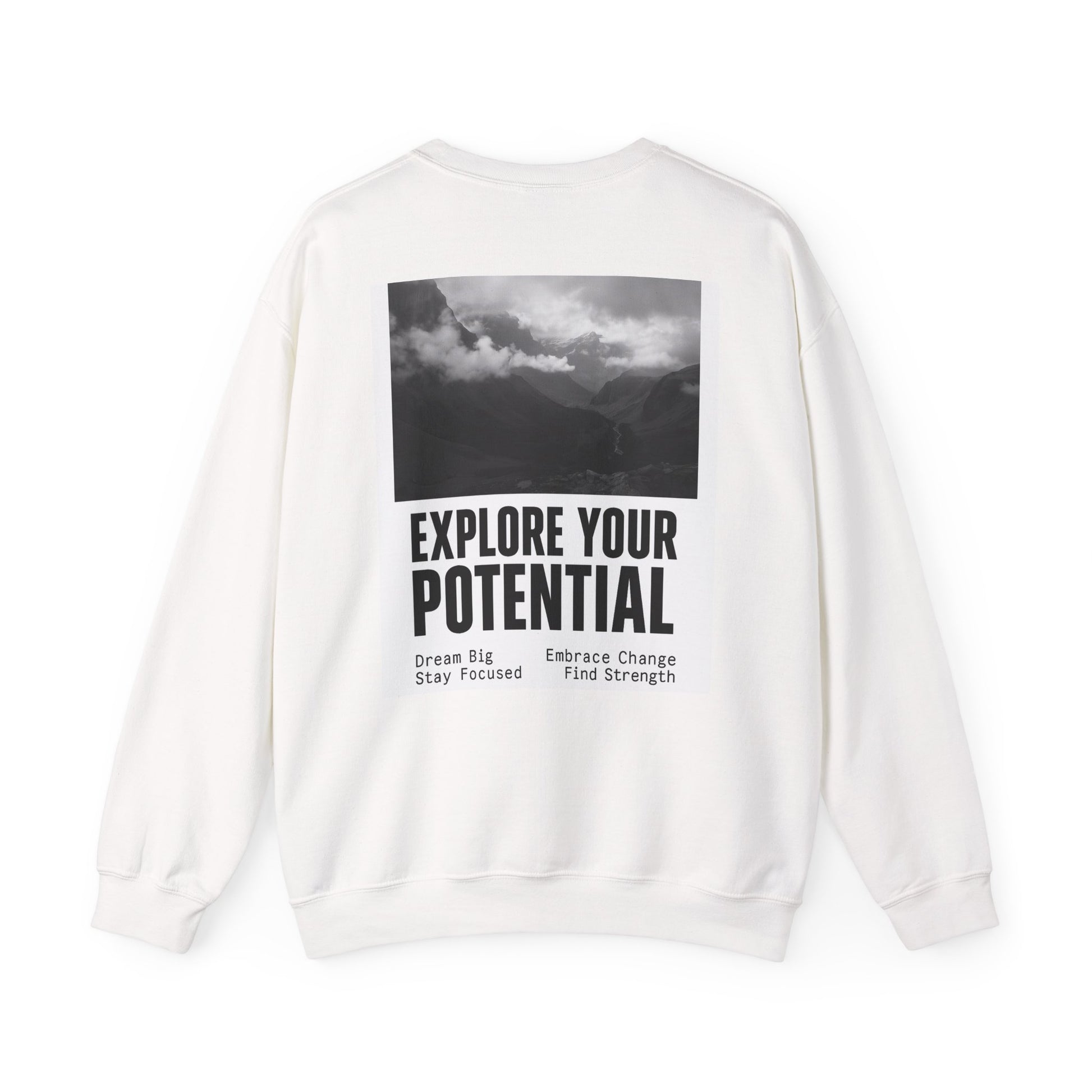 Inspirational Crewneck Sweatshirt for Dreamers, Explore Your Potential, Motivational Apparel, Gift for Graduates, Cozy Unisex Sweatshirt