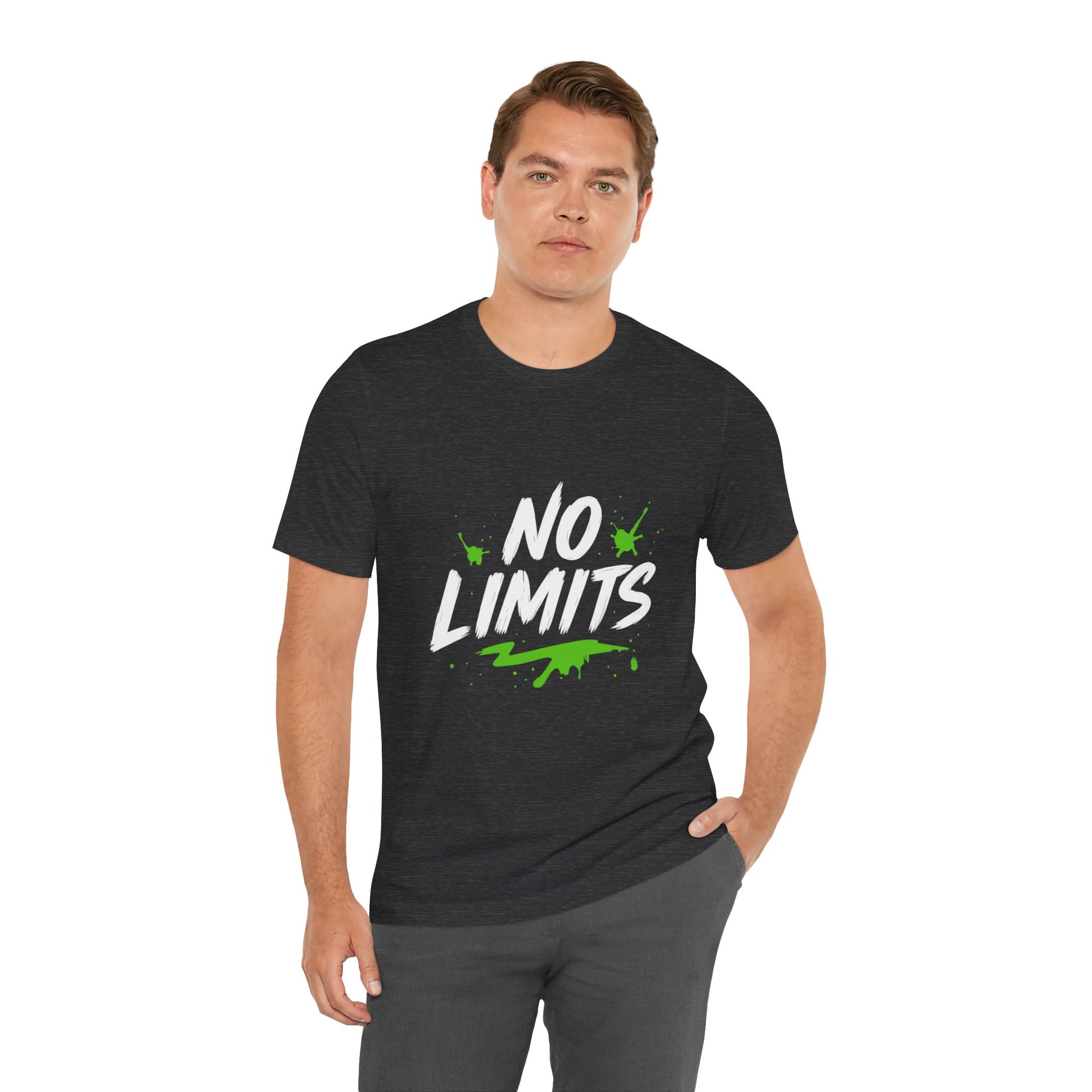 No Limits Unisex Tee - Trendy Graphic T-Shirt for Men & Women, Casual Wear, Gift for Adventurers, Motivational Apparel