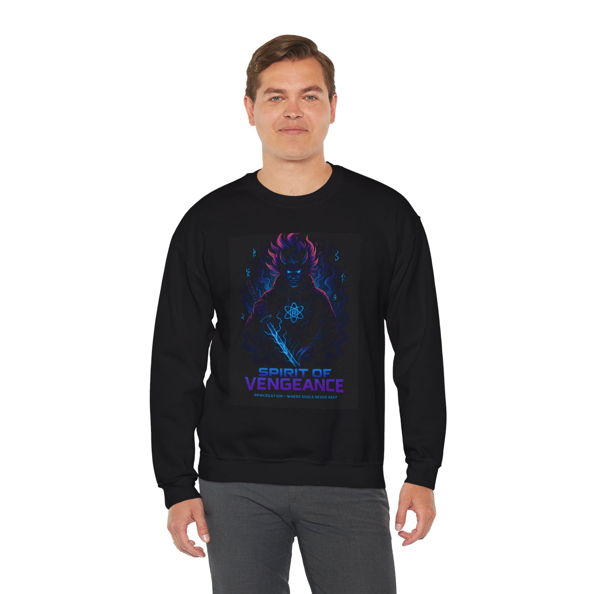 Spirit of Vengeance Sweatshirt | Unisex Crewneck | Cozy Casual Wear | Great for Fans | Halloween, Gifts, Everyday Style