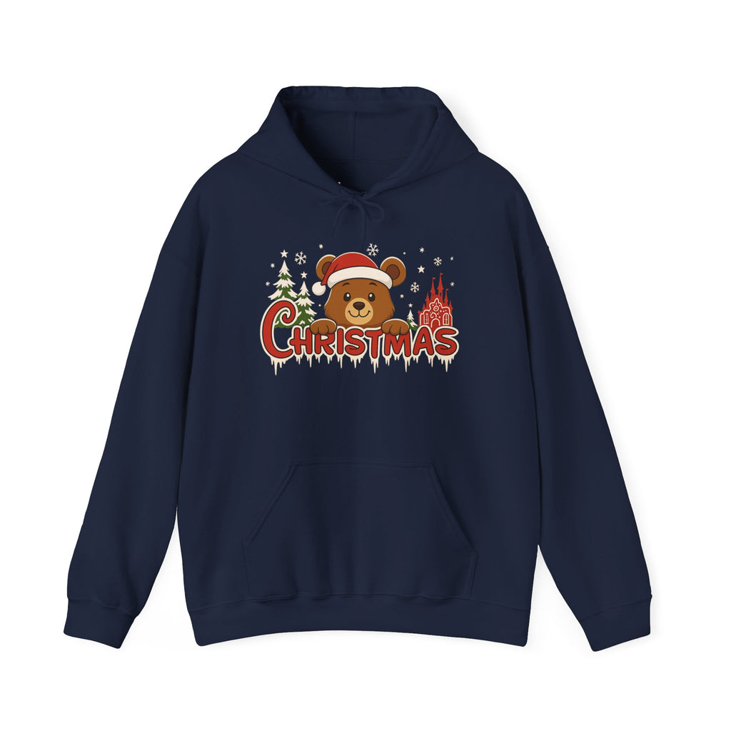 Christmas Bear Hoodie – Cute Santa Hat Holiday Sweatshirt