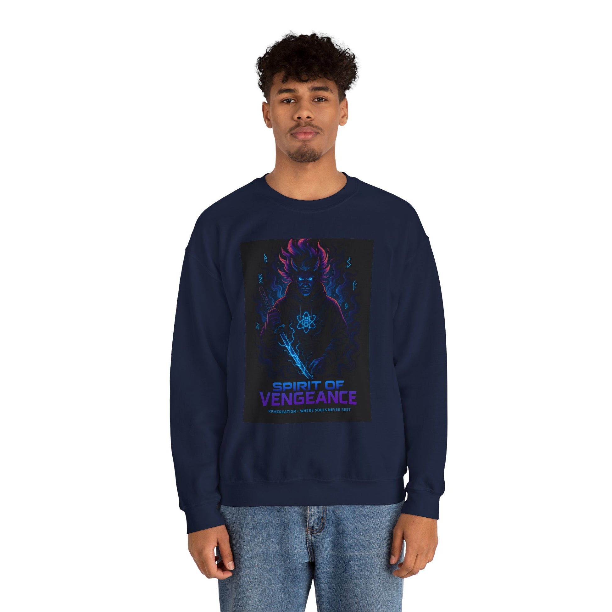 Spirit of Vengeance Sweatshirt | Unisex Crewneck | Cozy Casual Wear | Great for Fans | Halloween, Gifts, Everyday Style