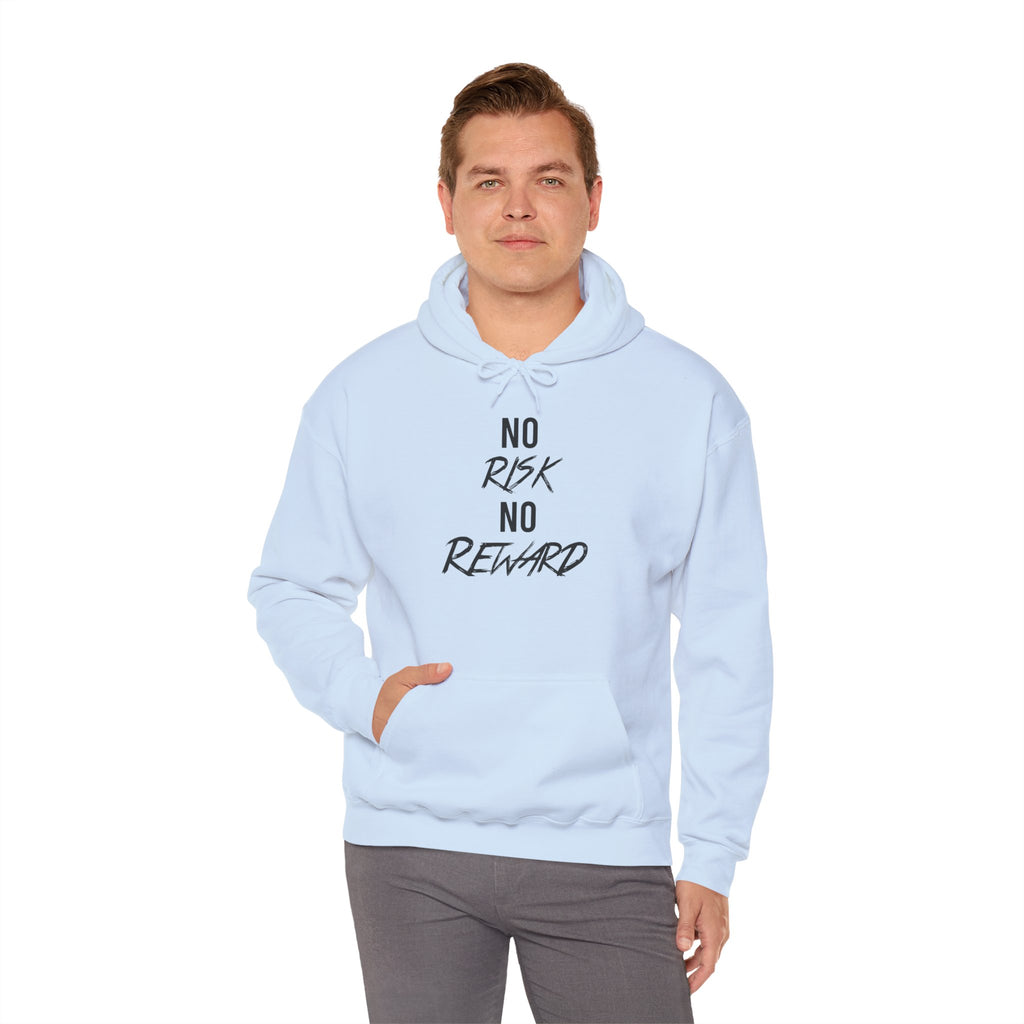 No Risk No Reward Hoodie — Motivational Graphic Hooded Sweatshirt