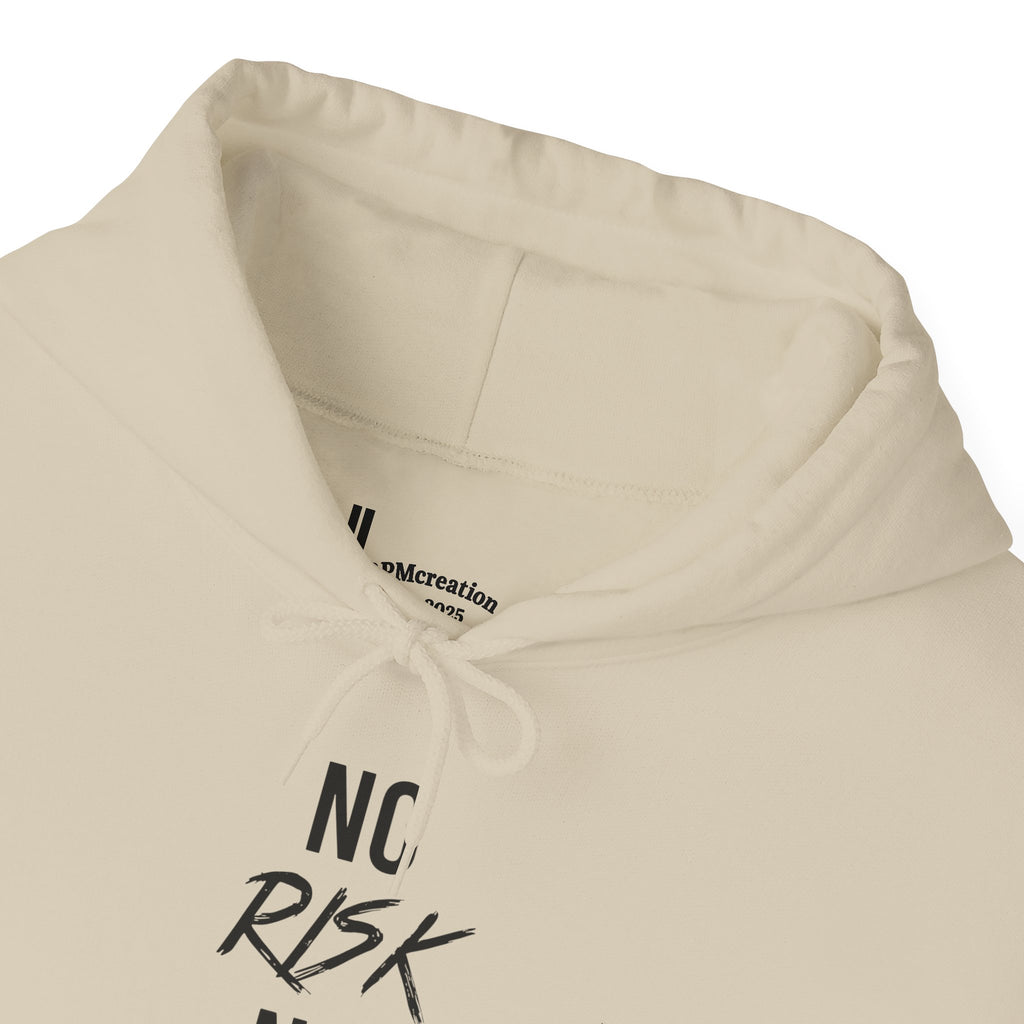 No Risk No Reward Hoodie — Motivational Graphic Hooded Sweatshirt
