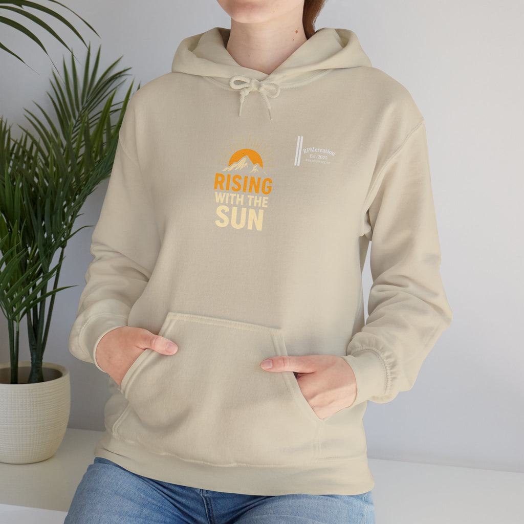 Rising Sun Hoodie with Money Bow Design | Cozy Unisex Sweatshirt for Chill Days, Gift for Friends, Streetwear, Spring Fashion