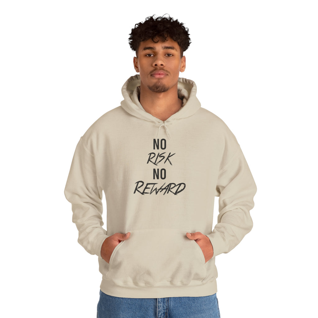 No Risk No Reward Hoodie — Motivational Graphic Hooded Sweatshirt