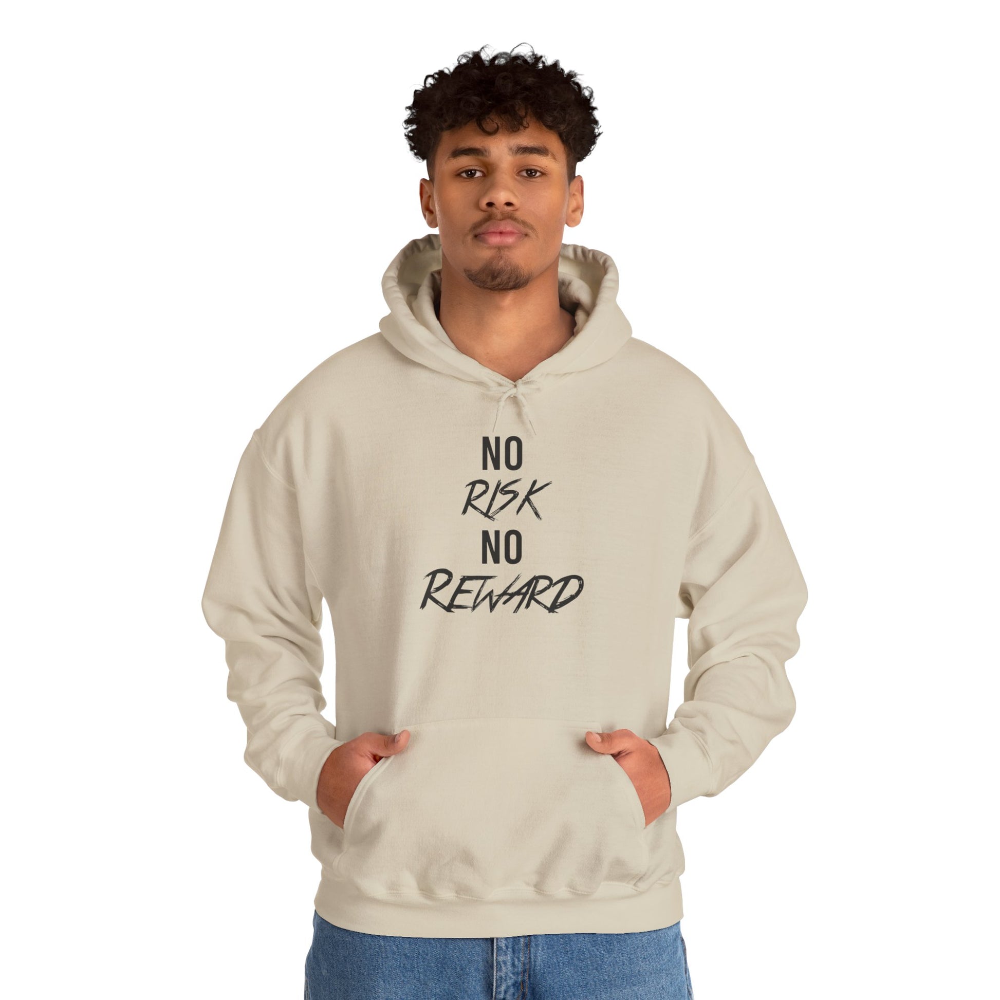 No Risk No Reward Hoodie — Motivational Graphic Hooded Sweatshirt
