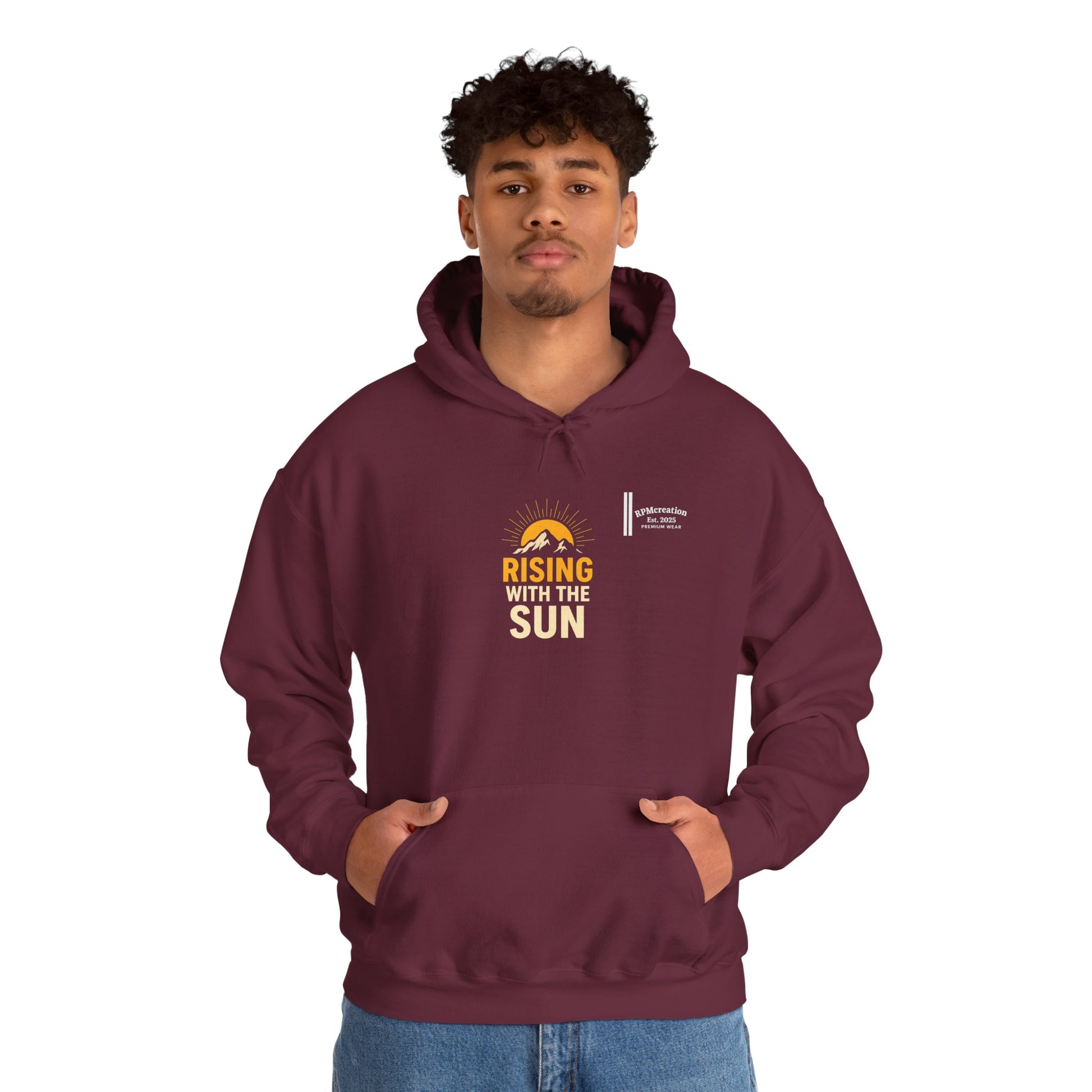 Rising Sun Hoodie with Money Bow Design | Cozy Unisex Sweatshirt for Chill Days, Gift for Friends, Streetwear, Spring Fashion