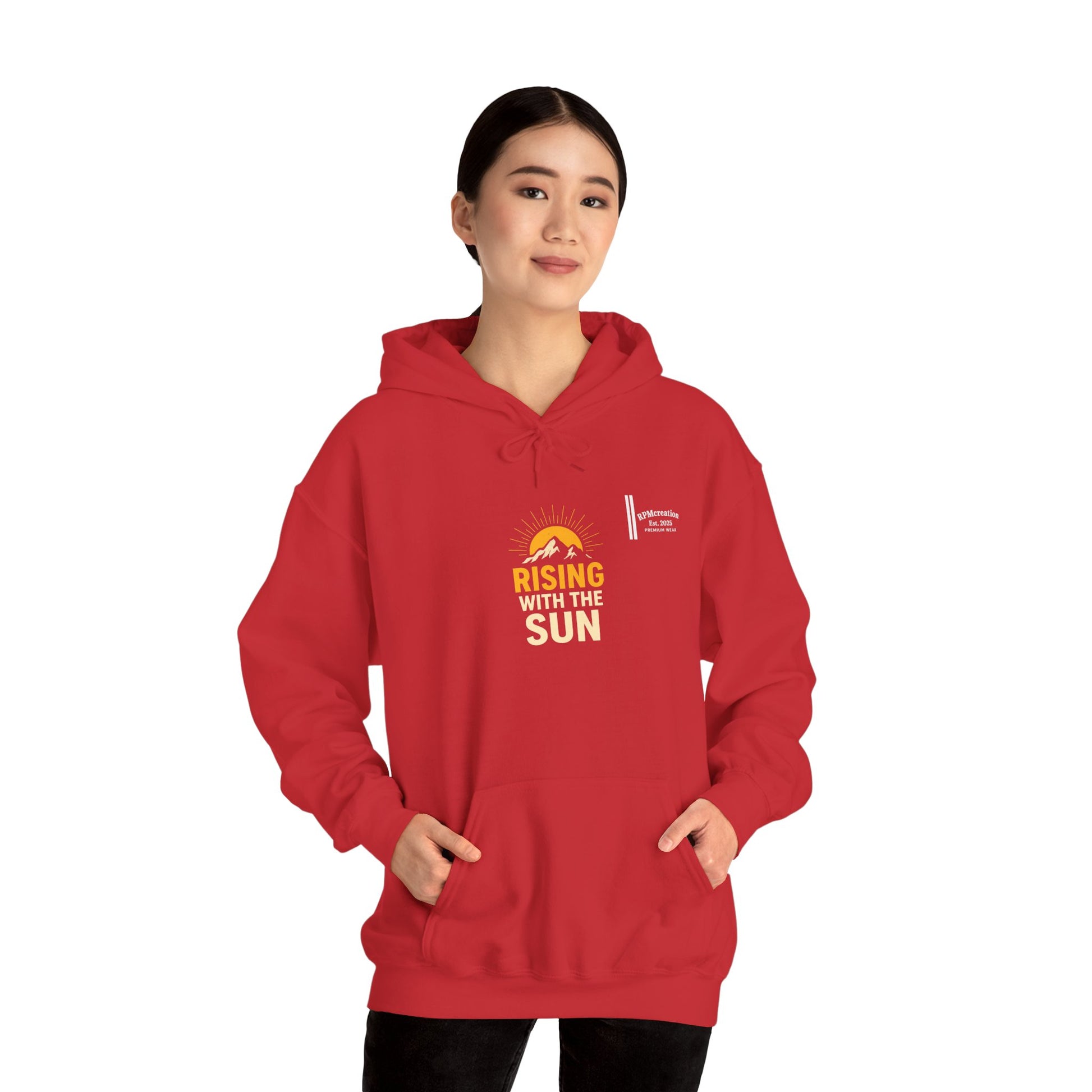 Rising Sun Hoodie with Money Bow Design | Cozy Unisex Sweatshirt for Chill Days, Gift for Friends, Streetwear, Spring Fashion
