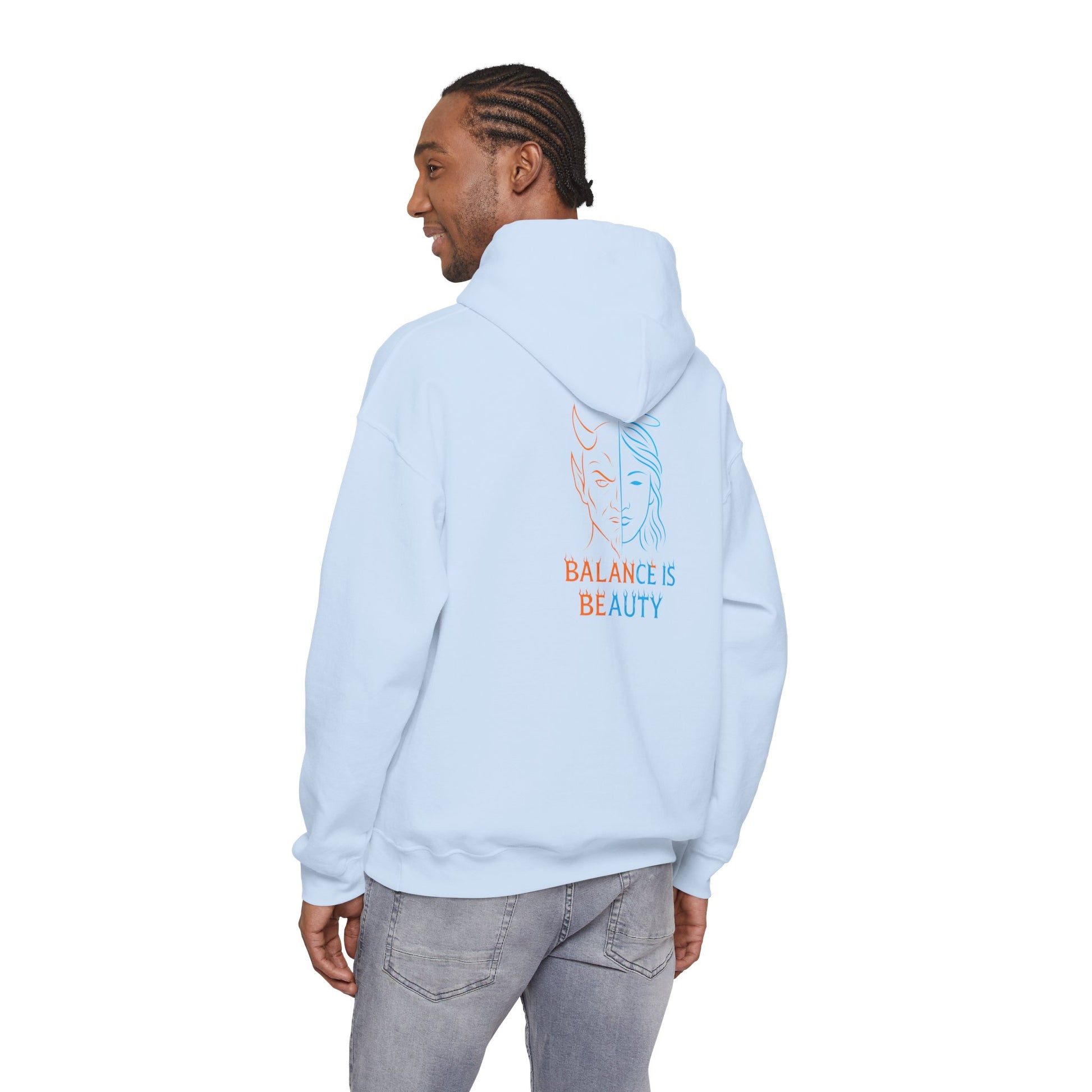 Duality Inspired Hoodie, Unisex Heavy Blend Sweatshirt, Balance is Beauty Apparel, Cozy Fashion, Gift for Her/Him, Casual Wear, Trendy [...]
