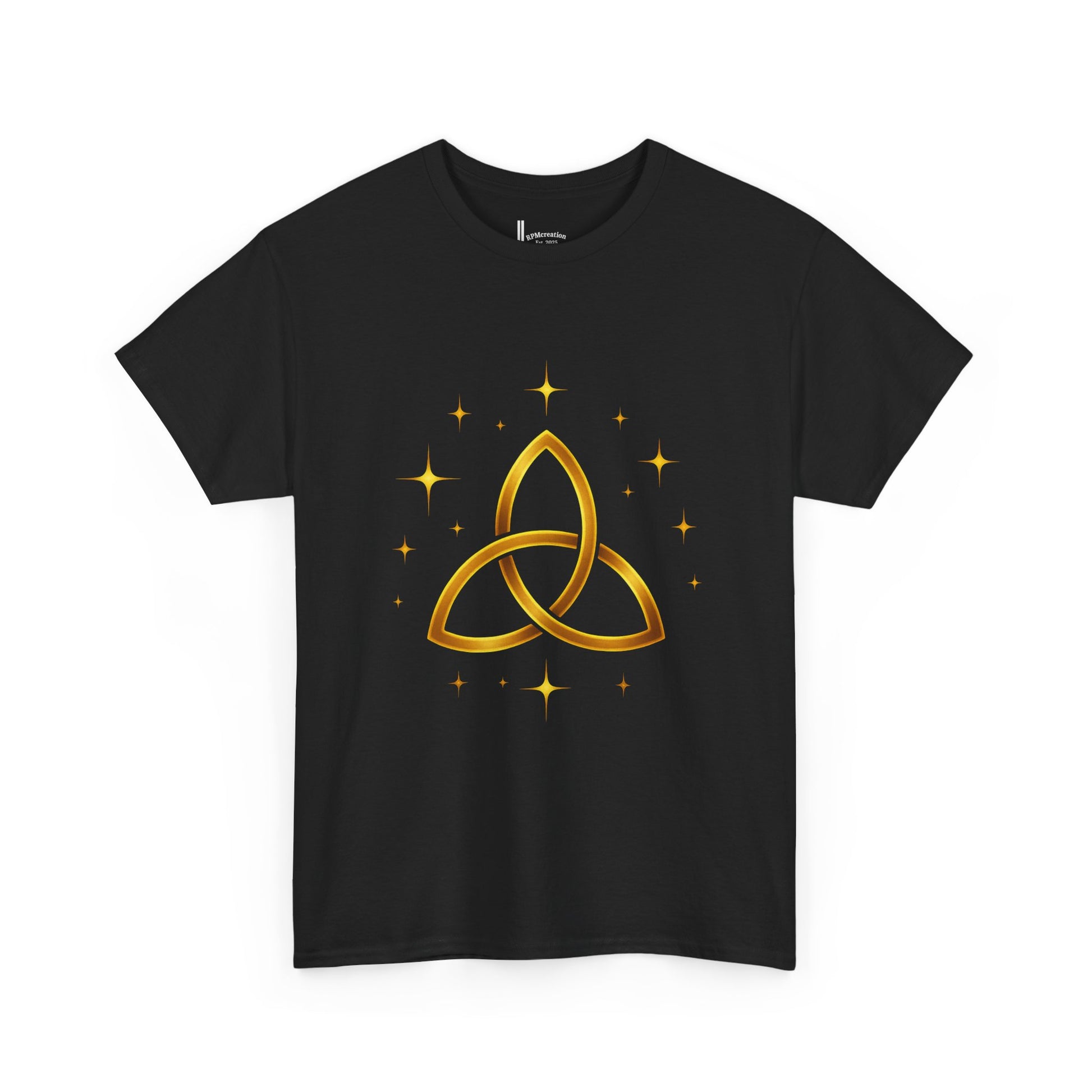 Trinity Symbol Unisex Heavy Cotton Tee | Spiritual Gift, Casual Wear, Festival Apparel, Eco-Friendly Clothing, Everyday Comfort