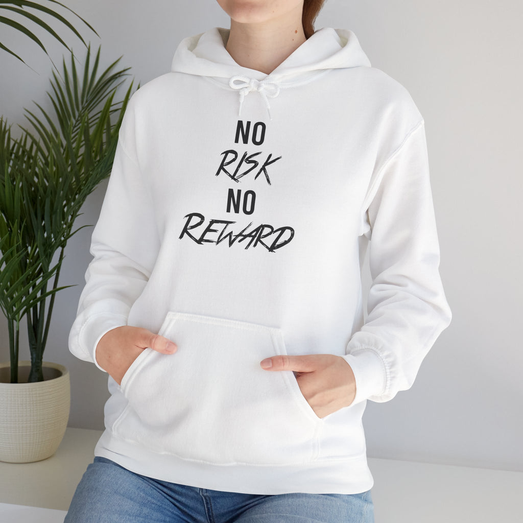 No Risk No Reward Hoodie — Motivational Graphic Hooded Sweatshirt