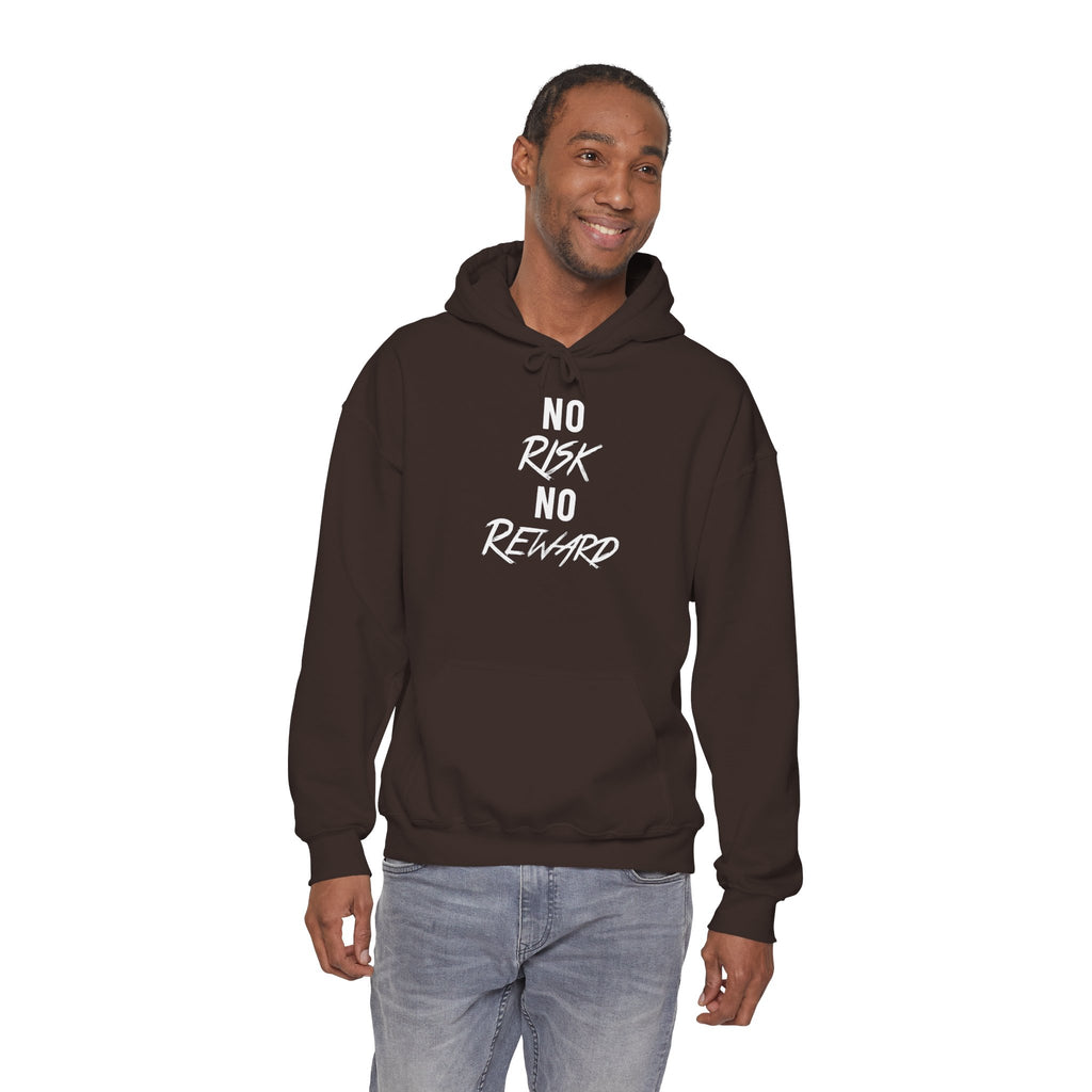 No Risk No Reward Hoodie — Motivational Black Pullover for Hustle & Gym