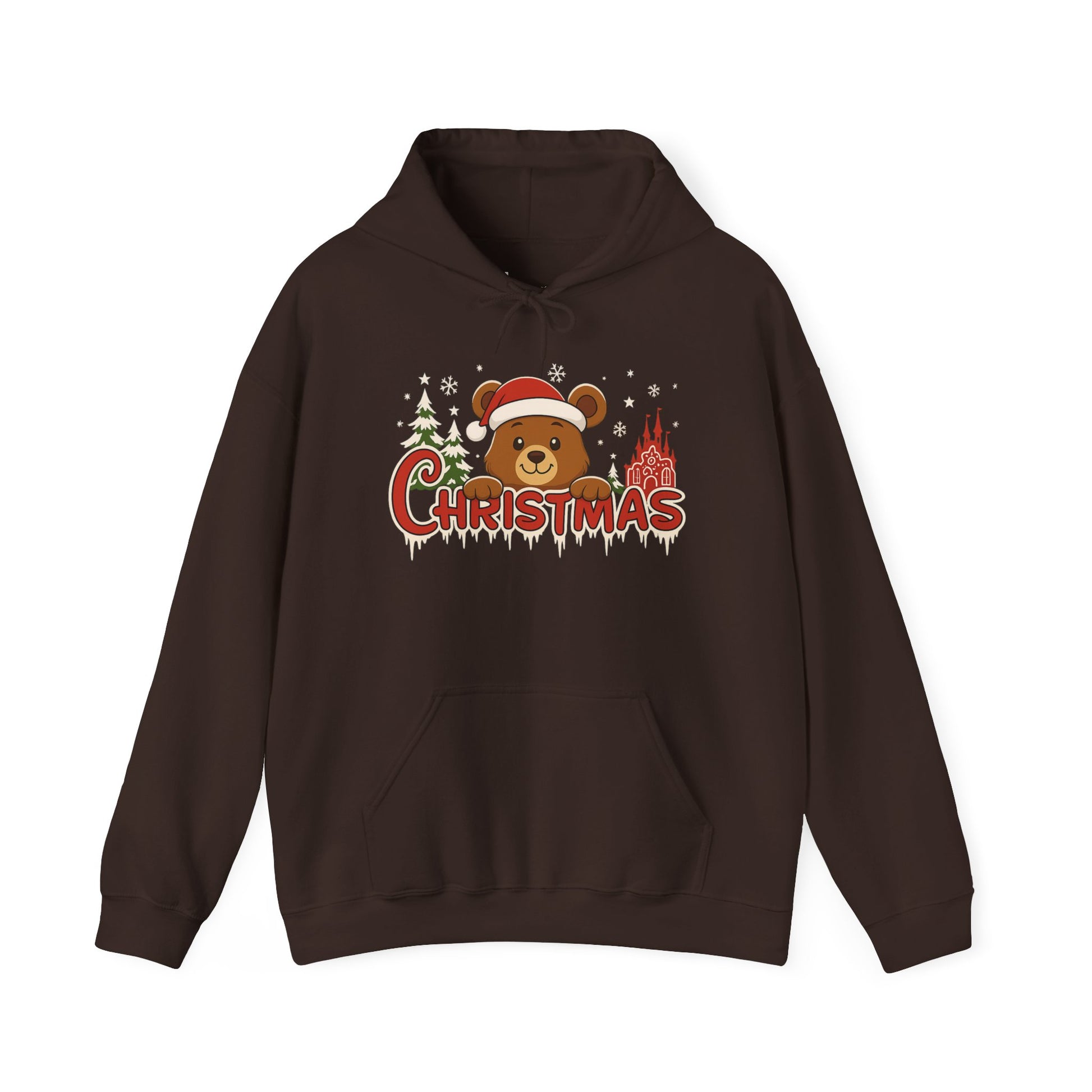 Christmas Bear Hoodie – Cute Santa Hat Holiday Sweatshirt