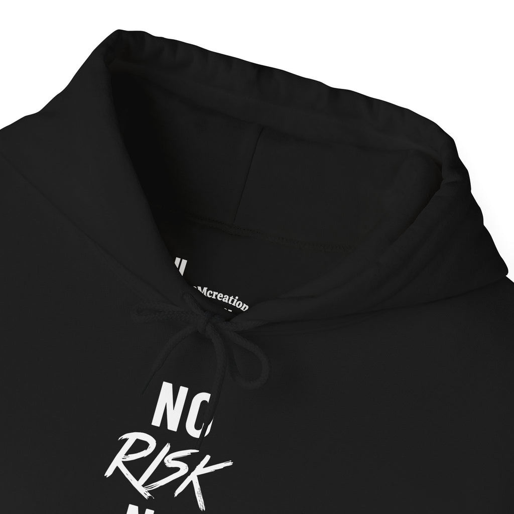 No Risk No Reward Hoodie — Motivational Black Pullover for Hustle & Gym