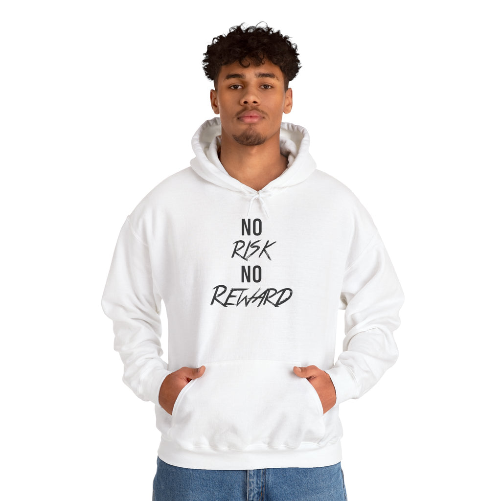 No Risk No Reward Hoodie — Motivational Graphic Hooded Sweatshirt