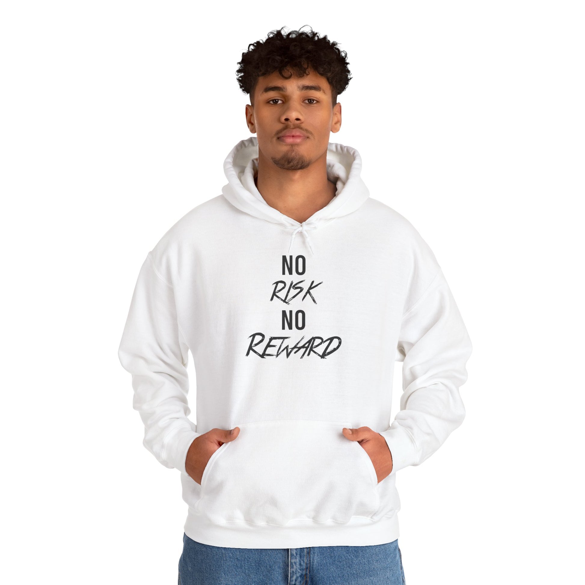 No Risk No Reward Hoodie — Motivational Graphic Hooded Sweatshirt