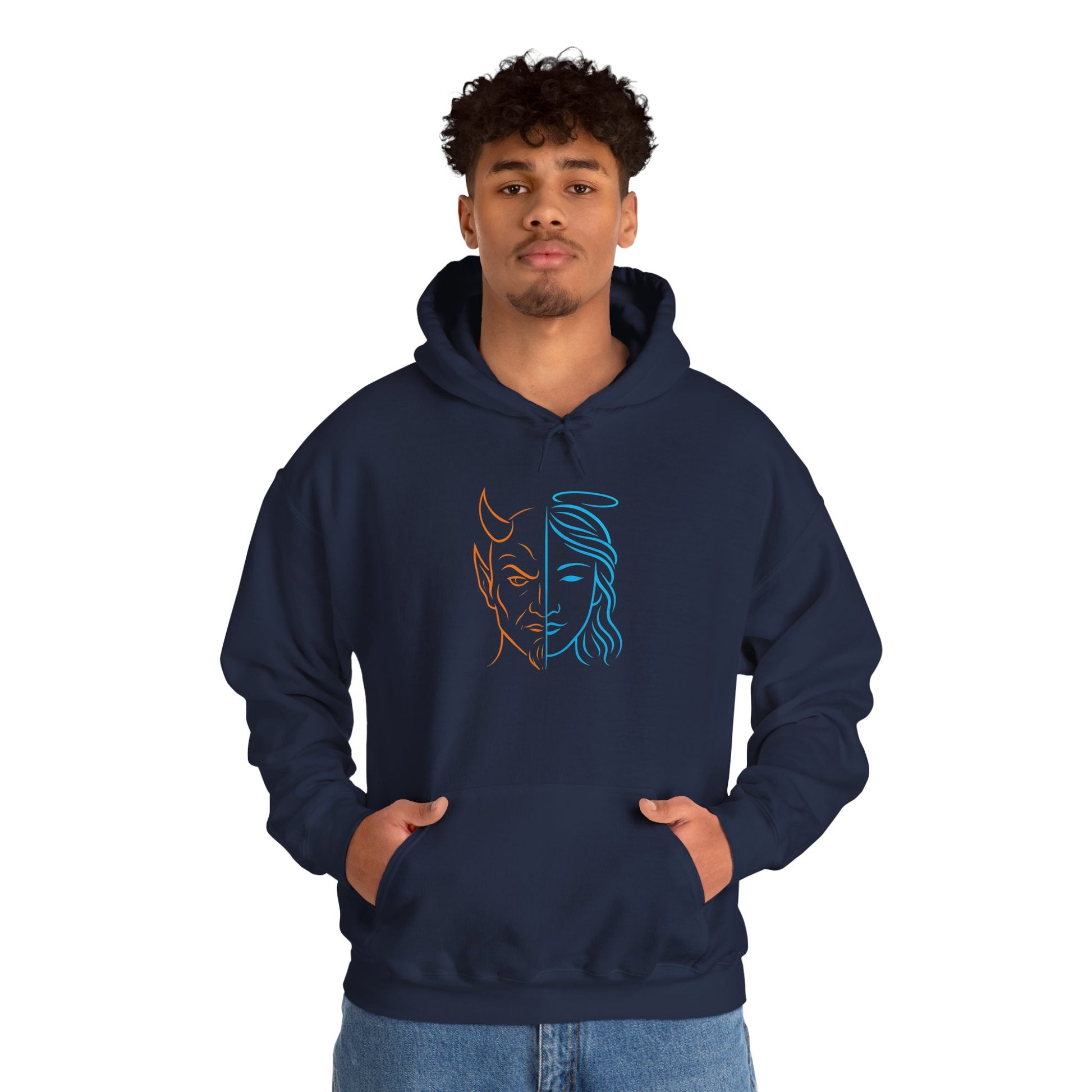 Duality Inspired Hoodie, Unisex Heavy Blend Sweatshirt, Balance is Beauty Apparel, Cozy Fashion, Gift for Her/Him, Casual Wear, Trendy [...]