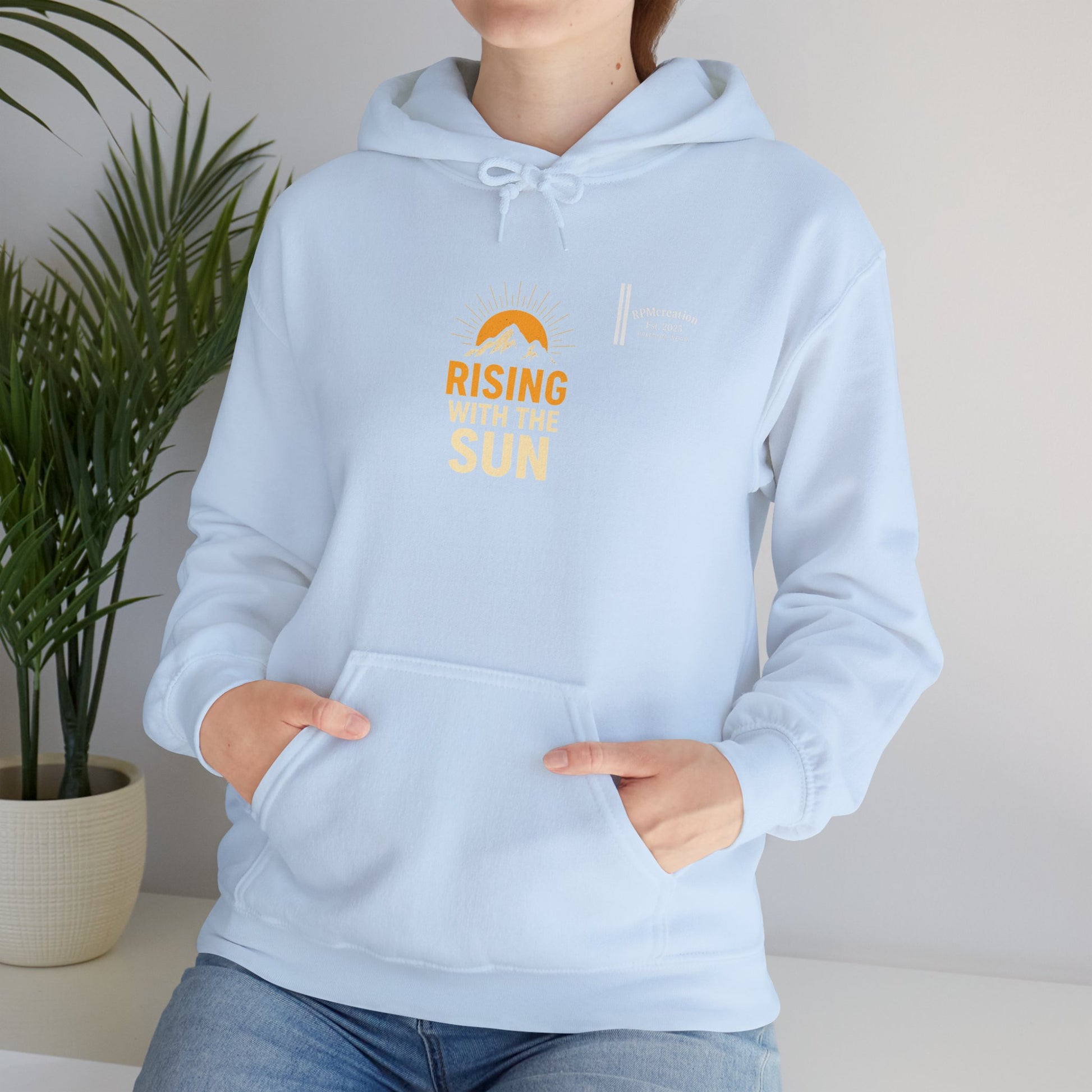 Rising Sun Hoodie with Money Bow Design | Cozy Unisex Sweatshirt for Chill Days, Gift for Friends, Streetwear, Spring Fashion