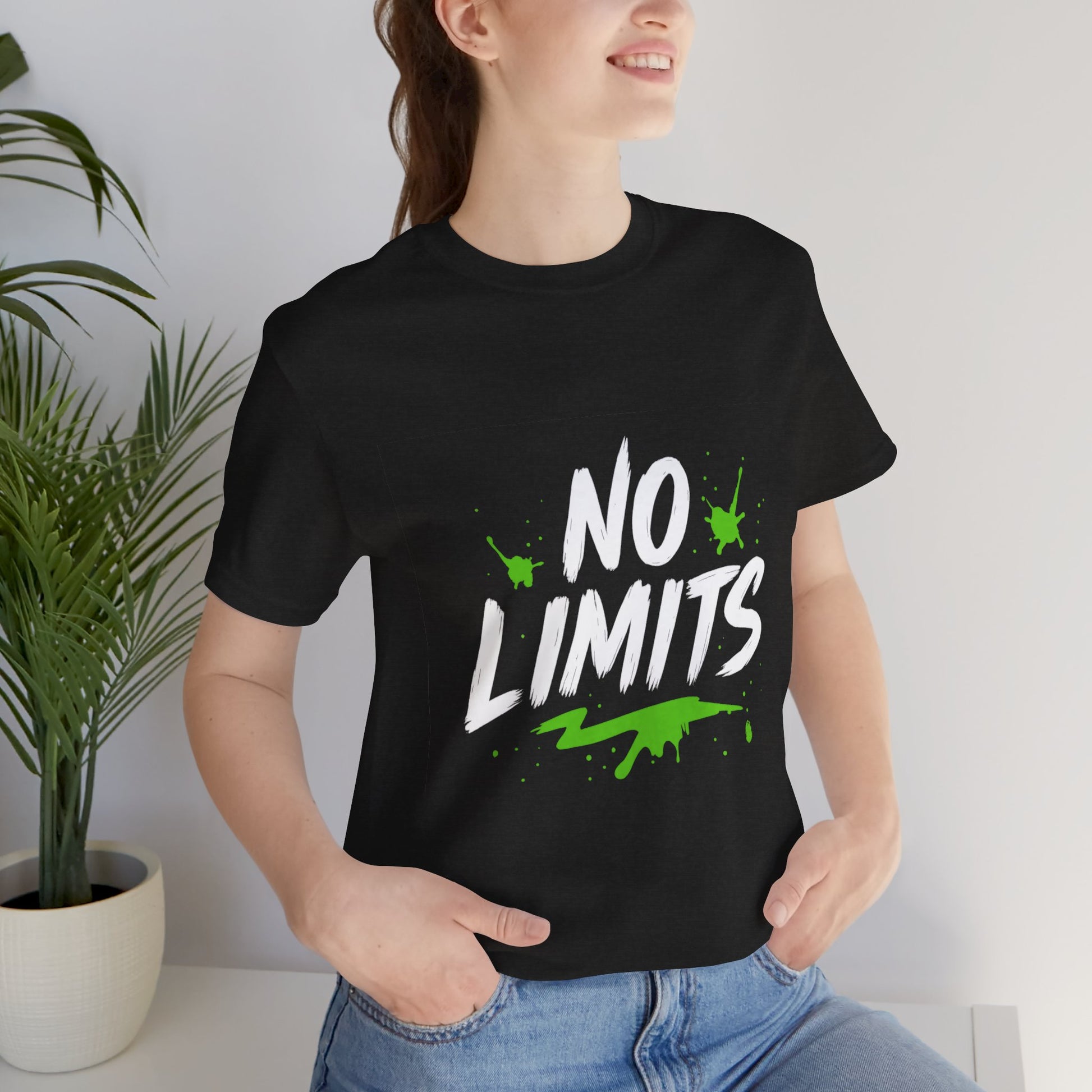 No Limits Unisex Tee - Trendy Graphic T-Shirt for Men & Women, Casual Wear, Gift for Adventurers, Motivational Apparel