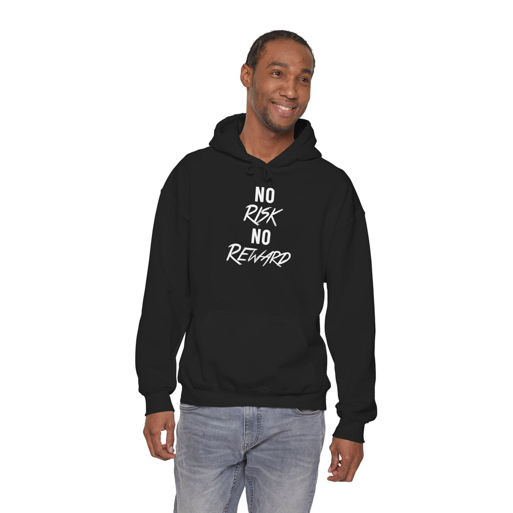 No Risk No Reward Hoodie — Motivational Black Pullover for Hustle & Gym