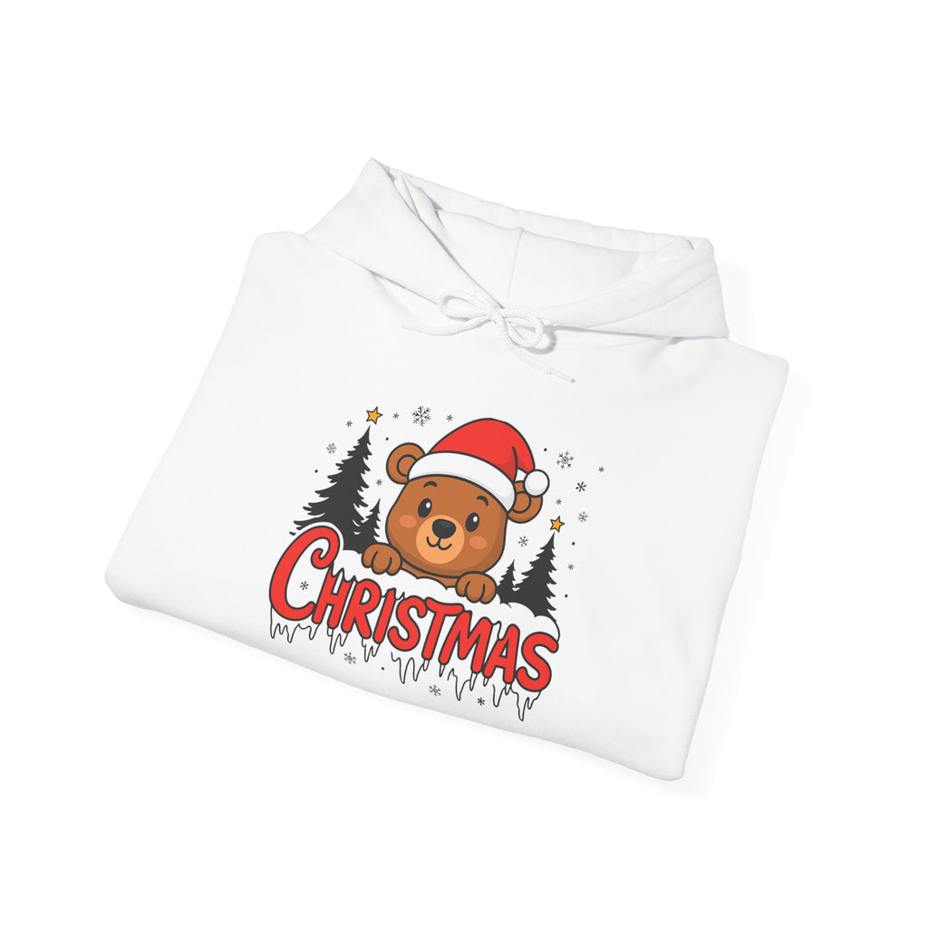Christmas Bear Hoodie — Cute Santa Bear Holiday Sweatshirt