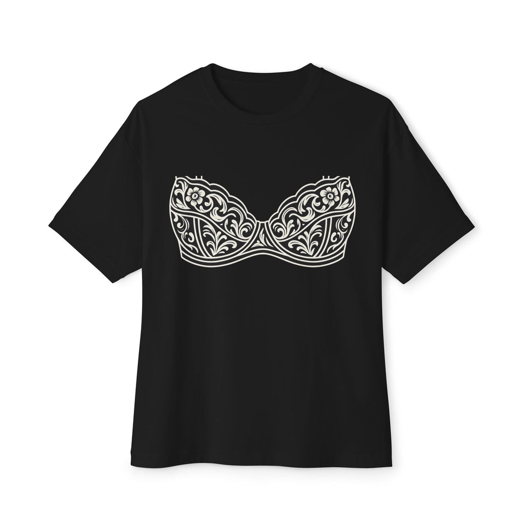 Chic Graphic Tee, female Oversized Boxy Tee with Elegant Bra Design, Trendy Casual Shirt for Everyday Wear, Gift for Her, Comfortable [...]