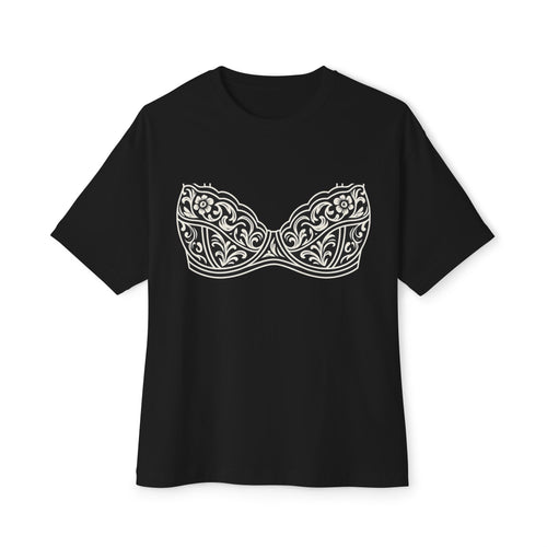 Chic Graphic Tee, female Oversized Boxy Tee with Elegant Bra Design, Trendy Casual Shirt for Everyday Wear, Gift for Her, Comfortable [...]