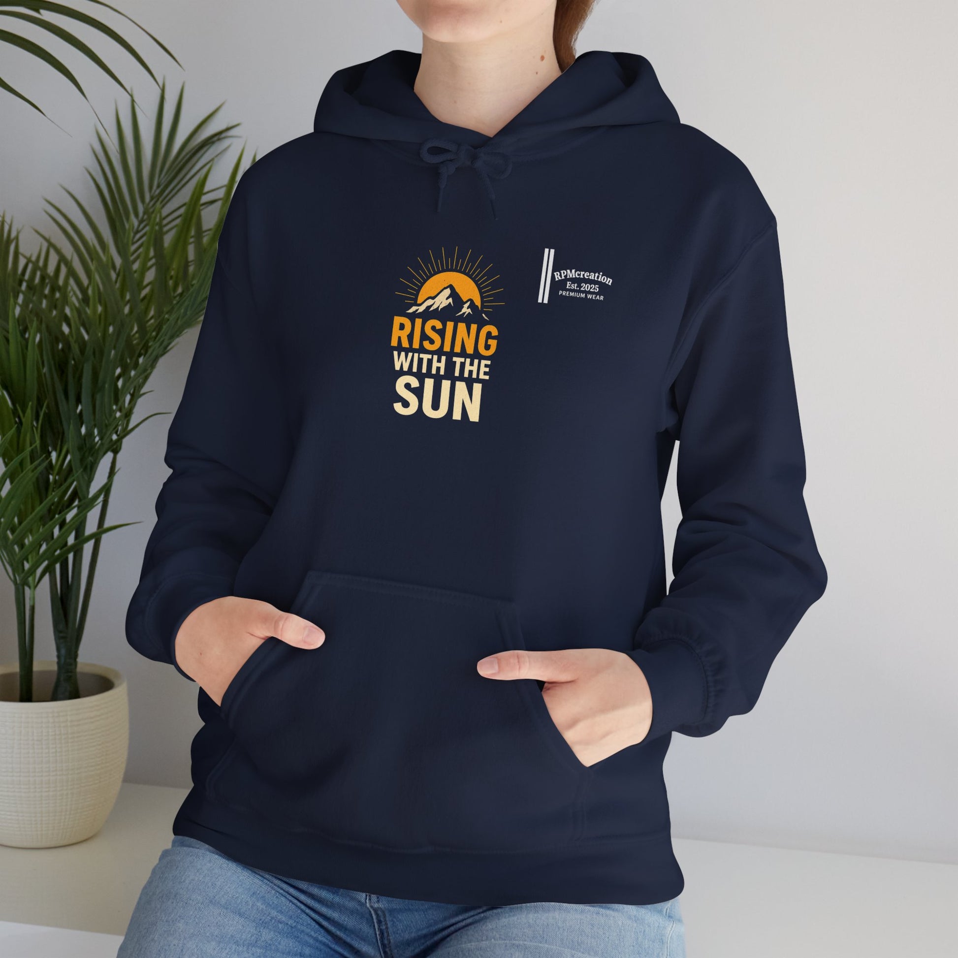 Rising Sun Hoodie with Money Bow Design | Cozy Unisex Sweatshirt for Chill Days, Gift for Friends, Streetwear, Spring Fashion