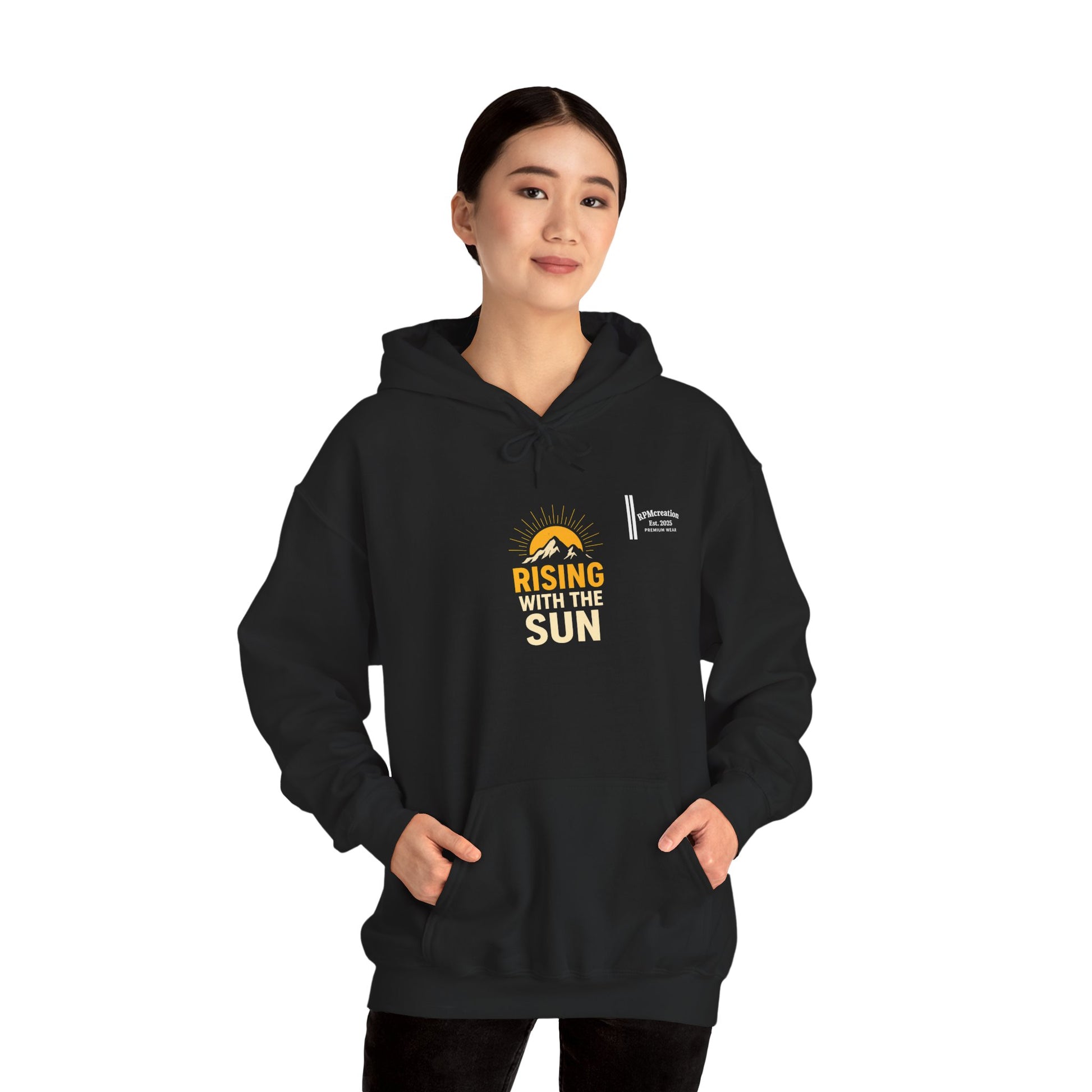 Rising Sun Hoodie with Money Bow Design | Cozy Unisex Sweatshirt for Chill Days, Gift for Friends, Streetwear, Spring Fashion