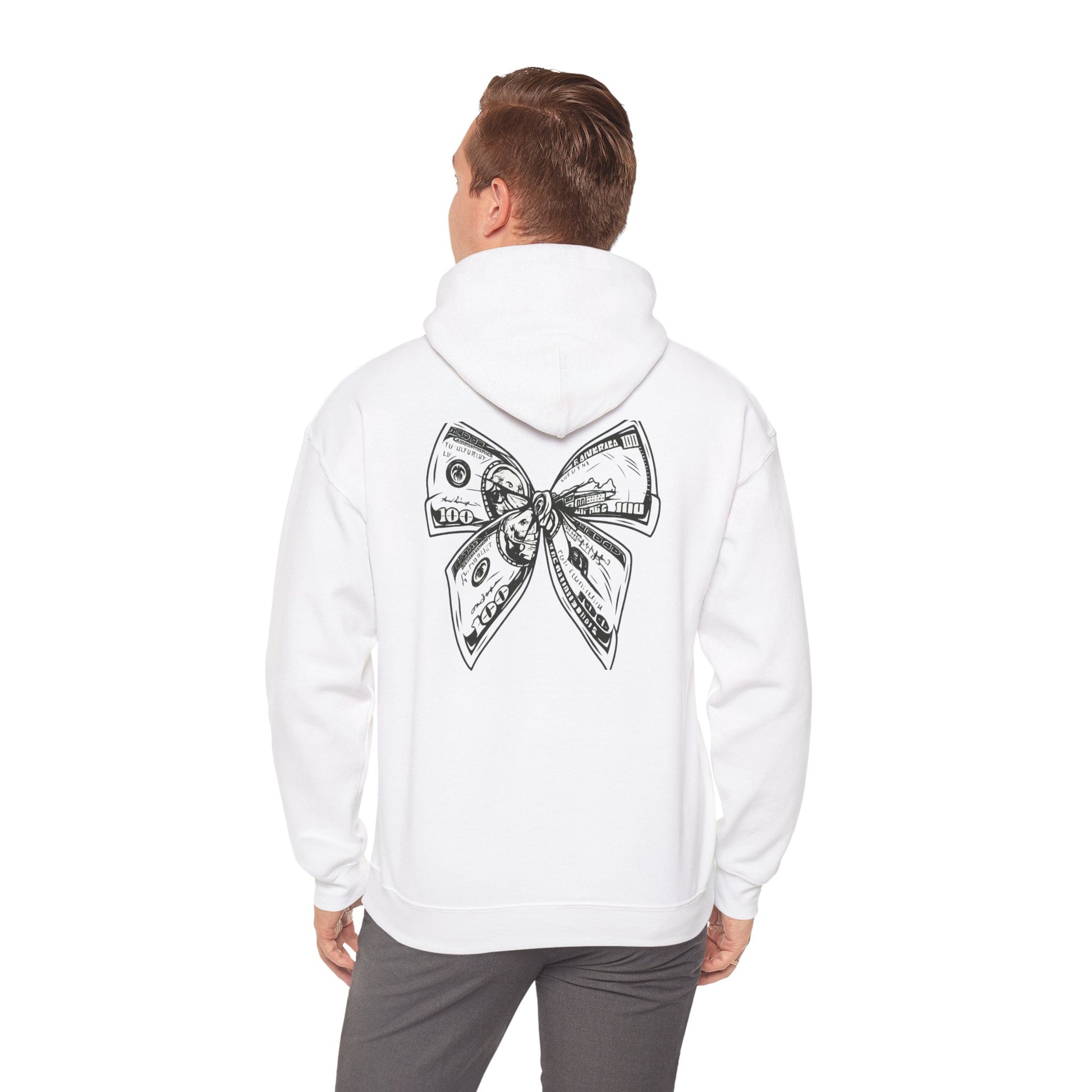 Rising Sun Hoodie with Money Bow Design | Cozy Unisex Sweatshirt for Chill Days, Gift for Friends, Streetwear, Spring Fashion