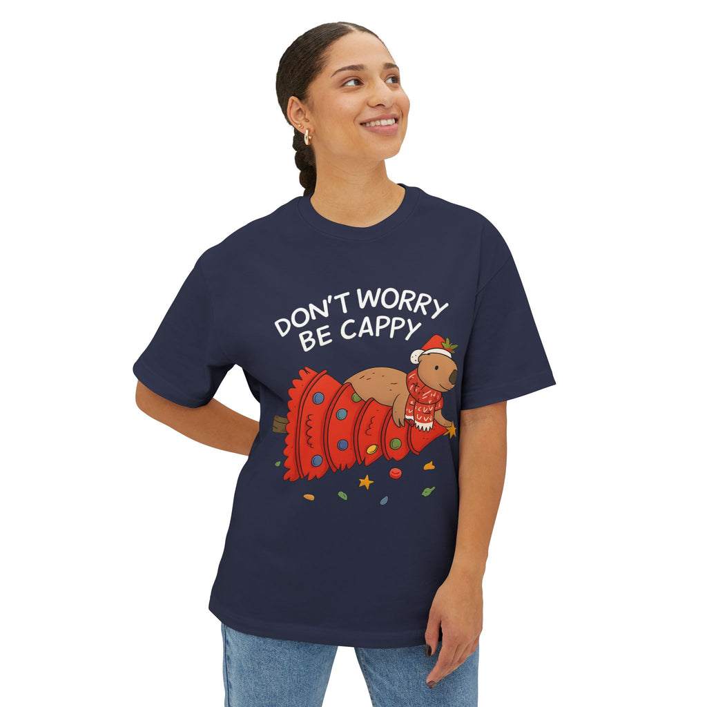 Don’t Worry Be Cappy Capybara Tee — Cute Holiday Capy Shirt