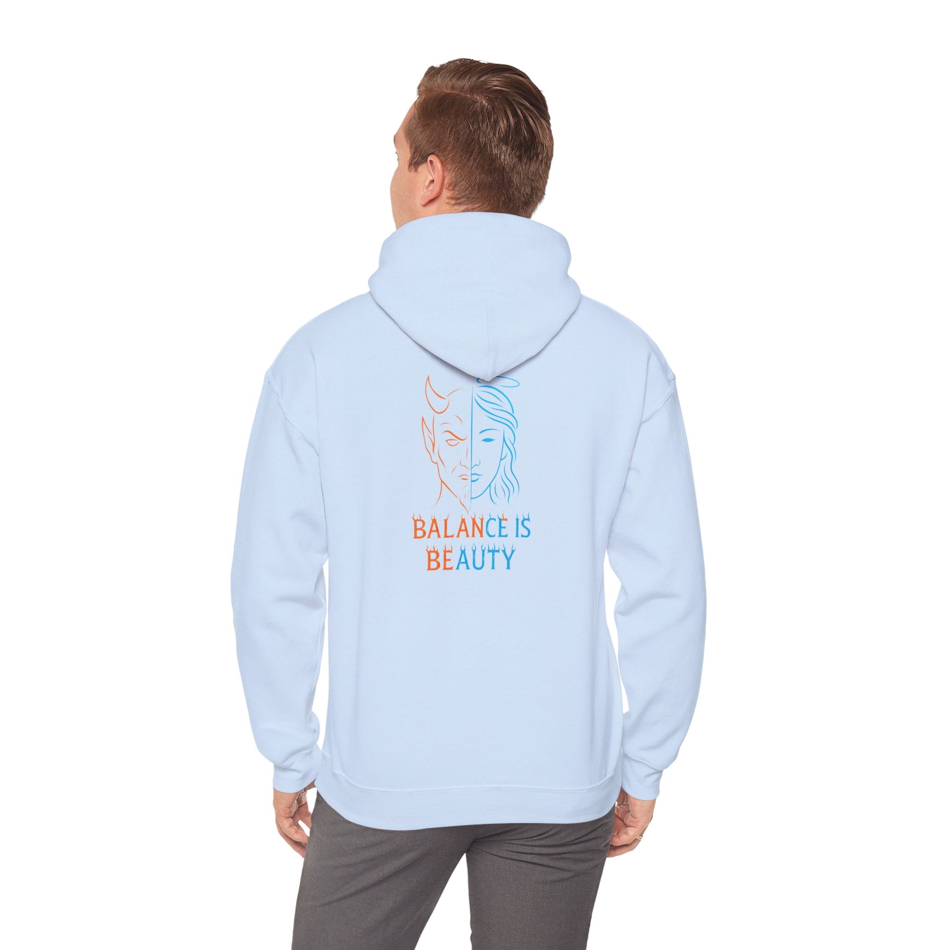 Duality Inspired Hoodie, Unisex Heavy Blend Sweatshirt, Balance is Beauty Apparel, Cozy Fashion, Gift for Her/Him, Casual Wear, Trendy [...]