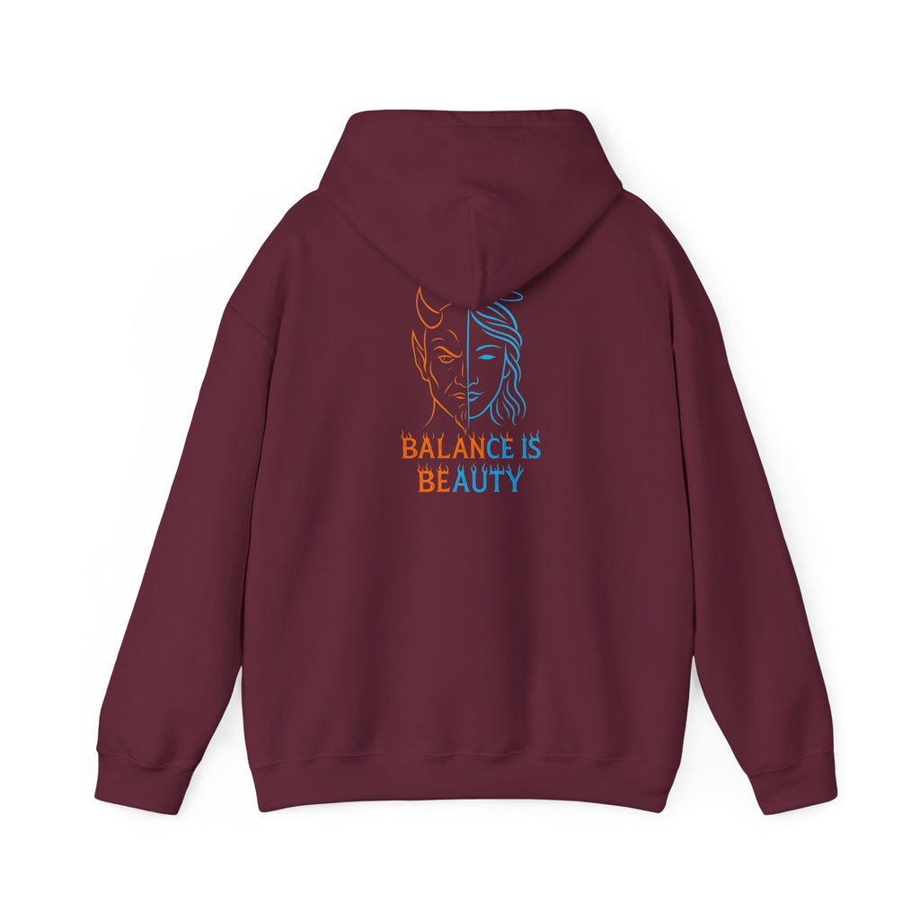 Duality Inspired Hoodie, Unisex Heavy Blend Sweatshirt, Balance is Beauty Apparel, Cozy Fashion, Gift for Her/Him, Casual Wear, Trendy [...]