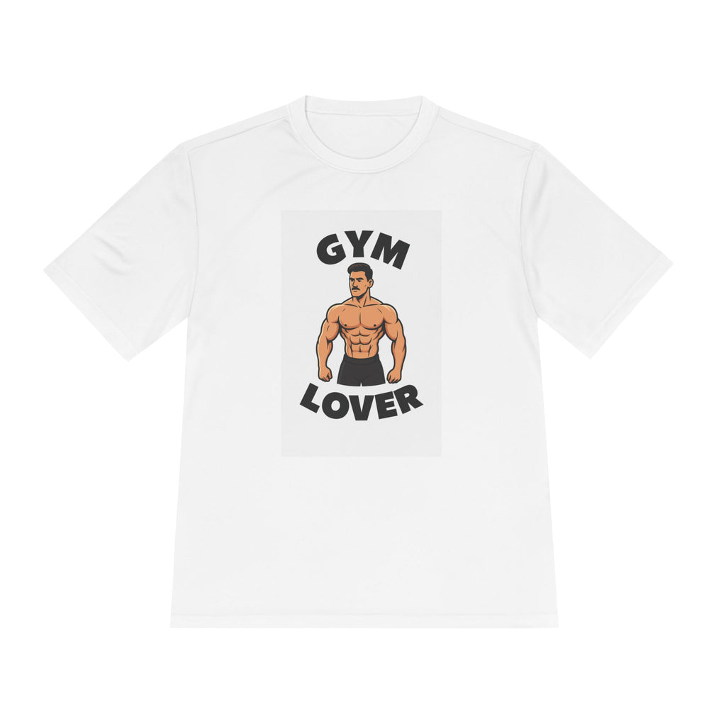 Gym Lover male Moisture Wicking Tee, Workout Shirt, Athleisure Top, Fitness Apparel, Ideal for Gym Enthusiasts, Gift for Him/Her