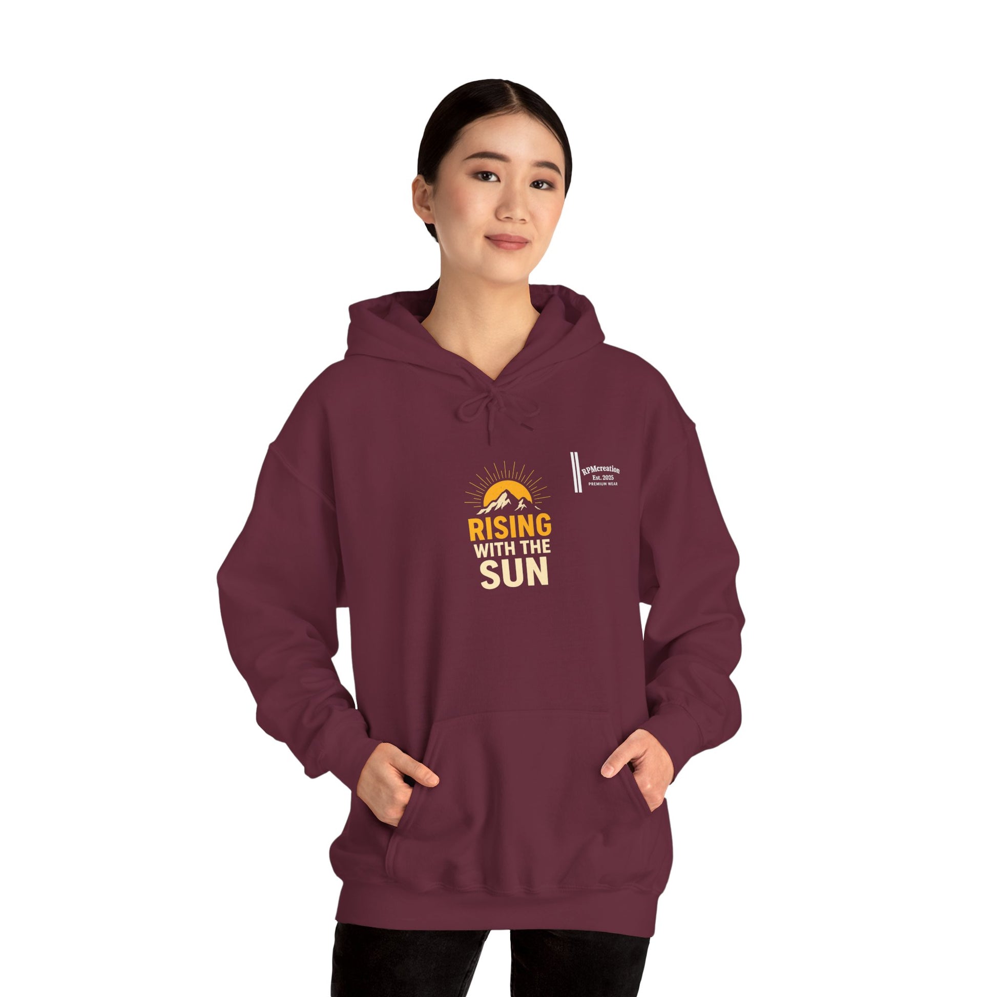 Rising Sun Hoodie with Money Bow Design | Cozy Unisex Sweatshirt for Chill Days, Gift for Friends, Streetwear, Spring Fashion
