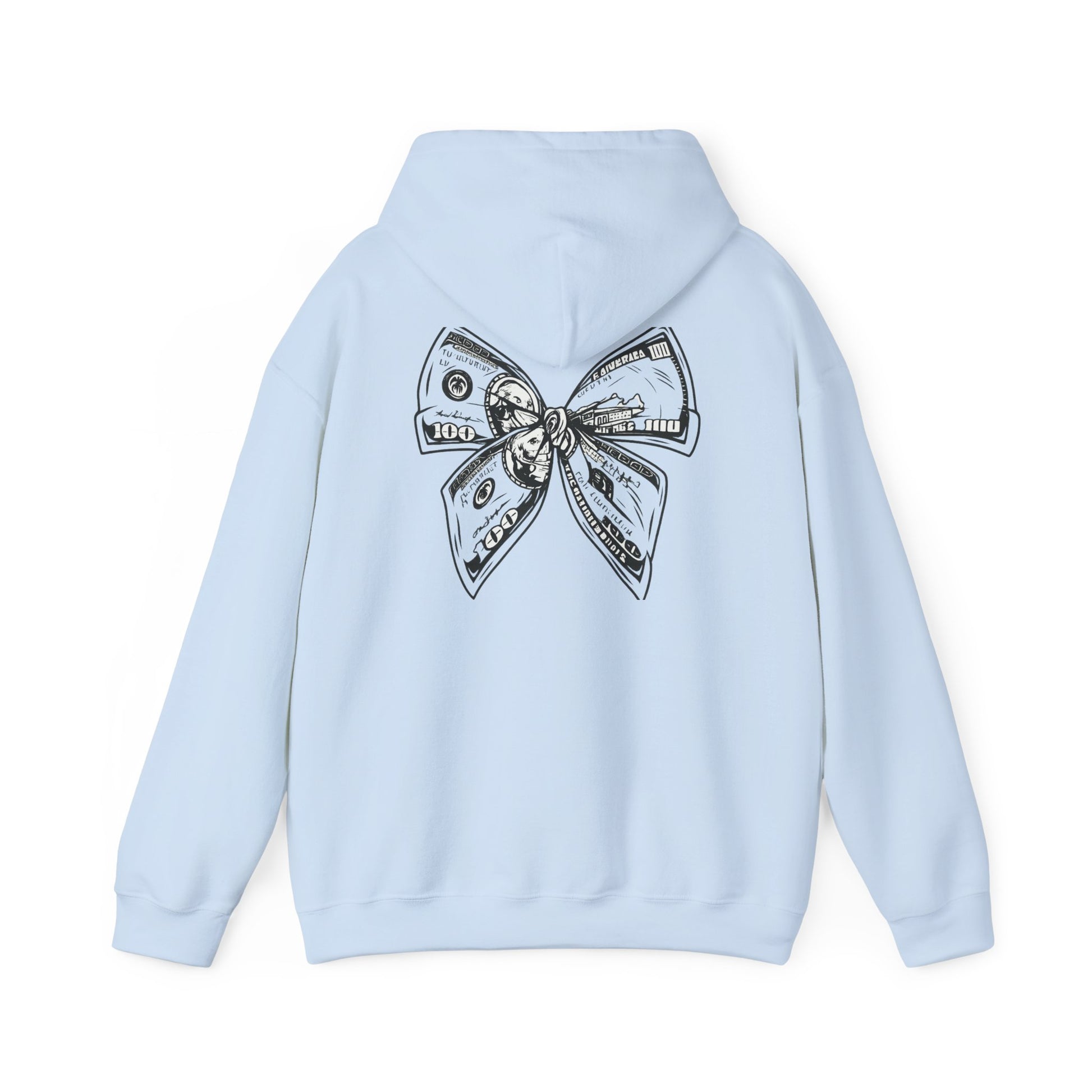 Rising Sun Hoodie with Money Bow Design | Cozy Unisex Sweatshirt for Chill Days, Gift for Friends, Streetwear, Spring Fashion