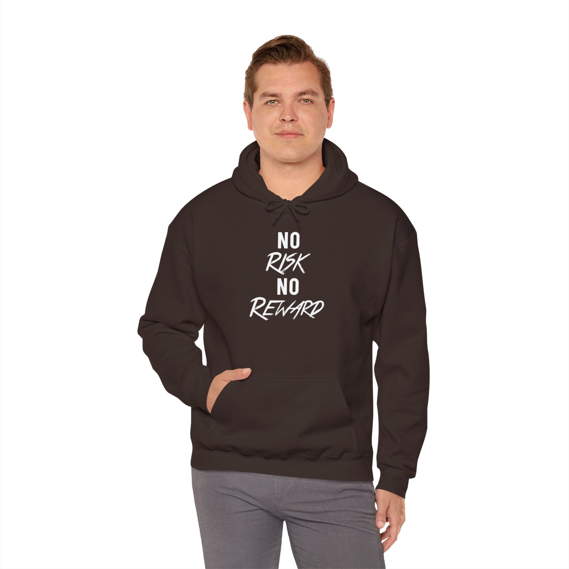No Risk No Reward Hoodie — Motivational Black Pullover for Hustle & Gym