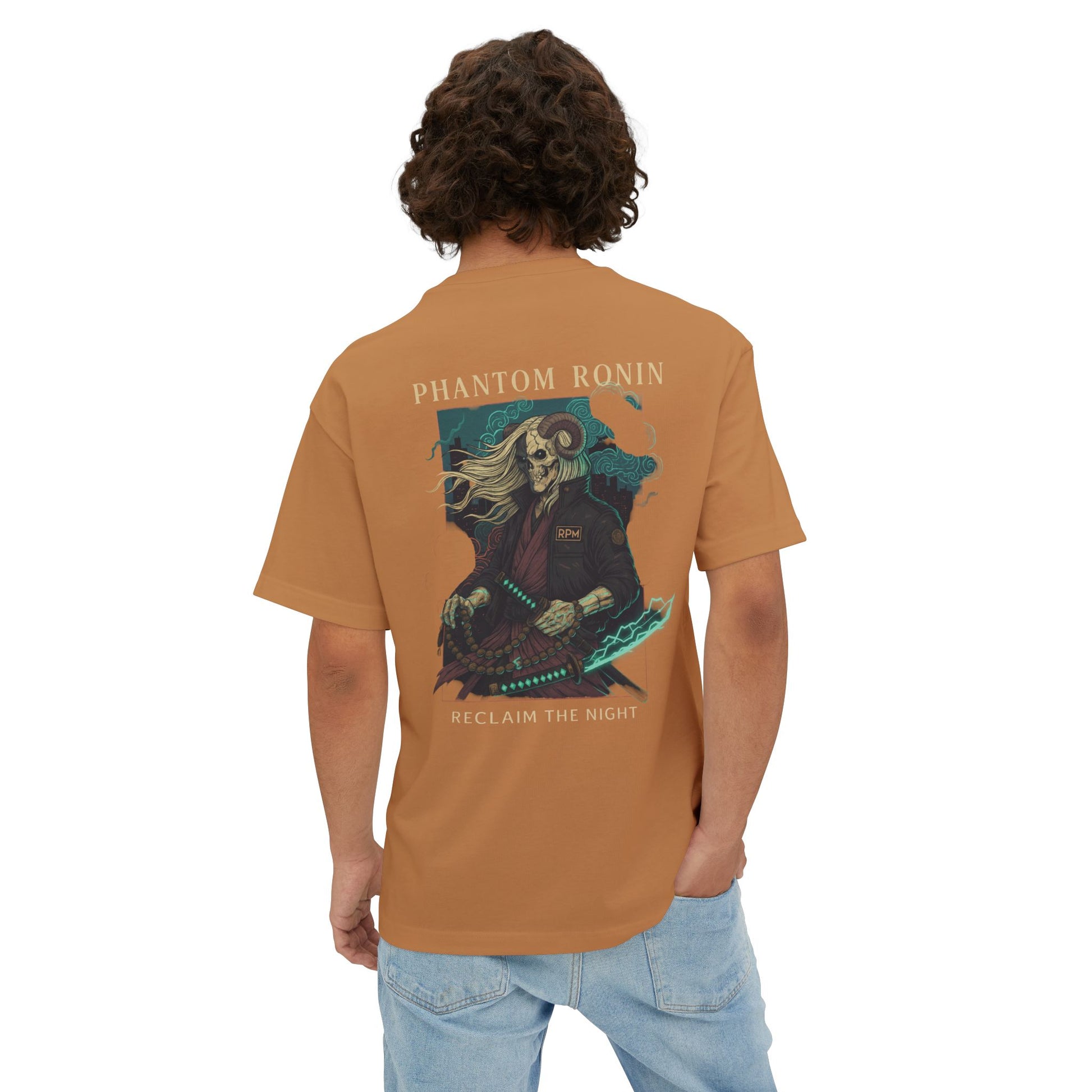 Phantom Ronin Boxy Tee - Oversized Unisex Shirt for Bold Style